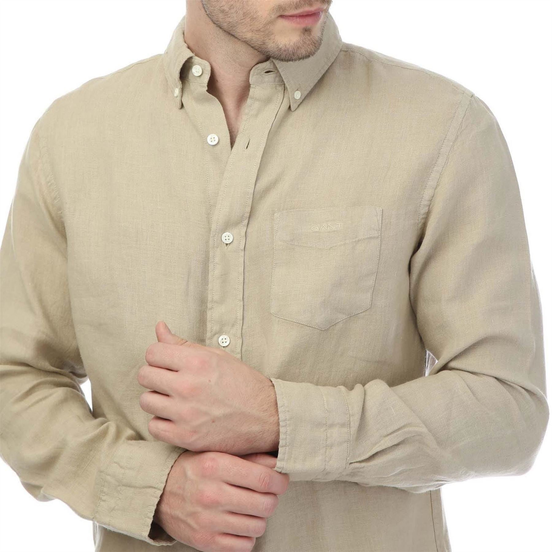 Gant Regular Fit Garment Dyed Linen Shirt
