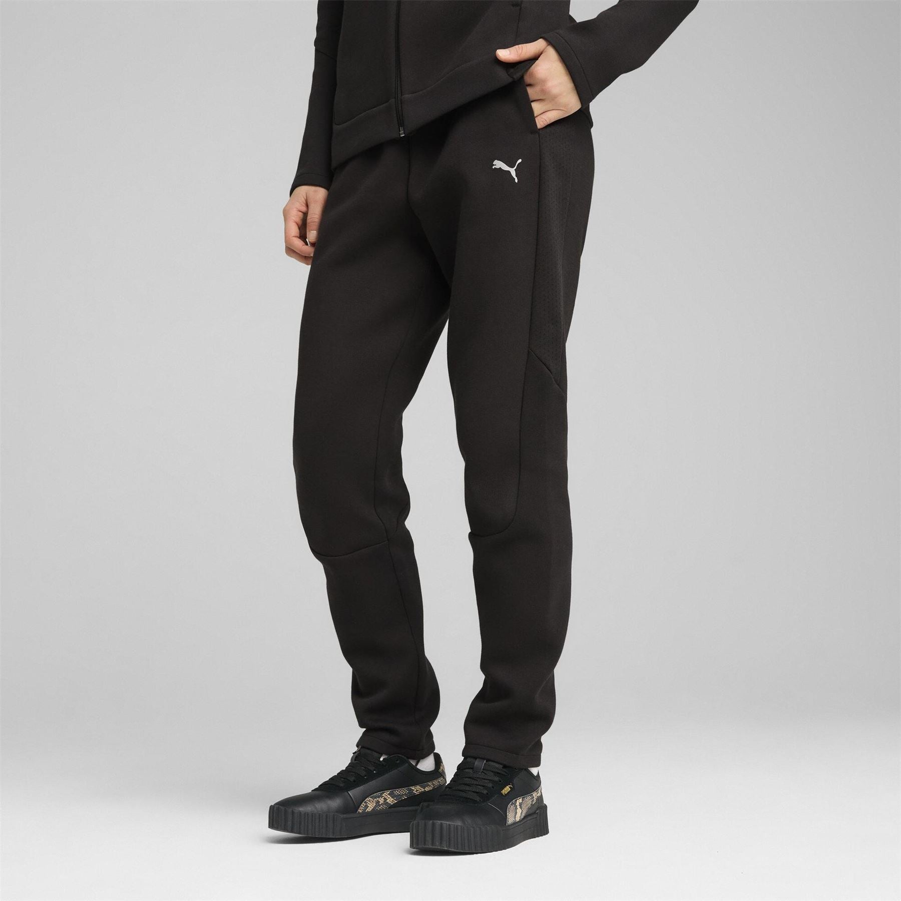 Puma Evostripe Closed Hem Fleece Jogging Bottoms
