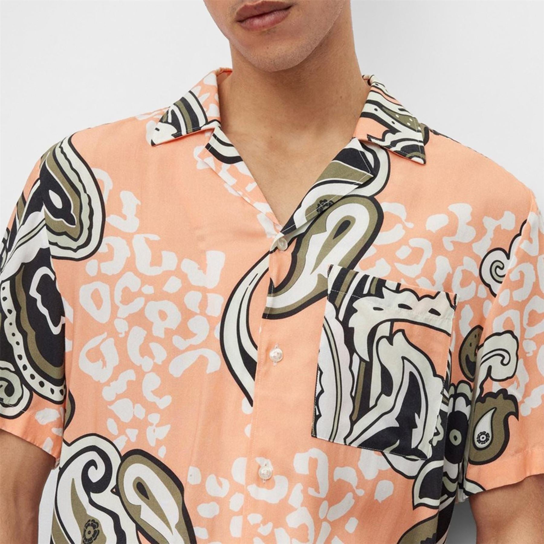 Hugo Collared Neck Relaxed Fit Short Sleeve Shirt