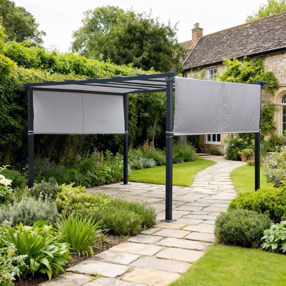 Linea Steel Frame Adjustable Weather Resistant Pergola