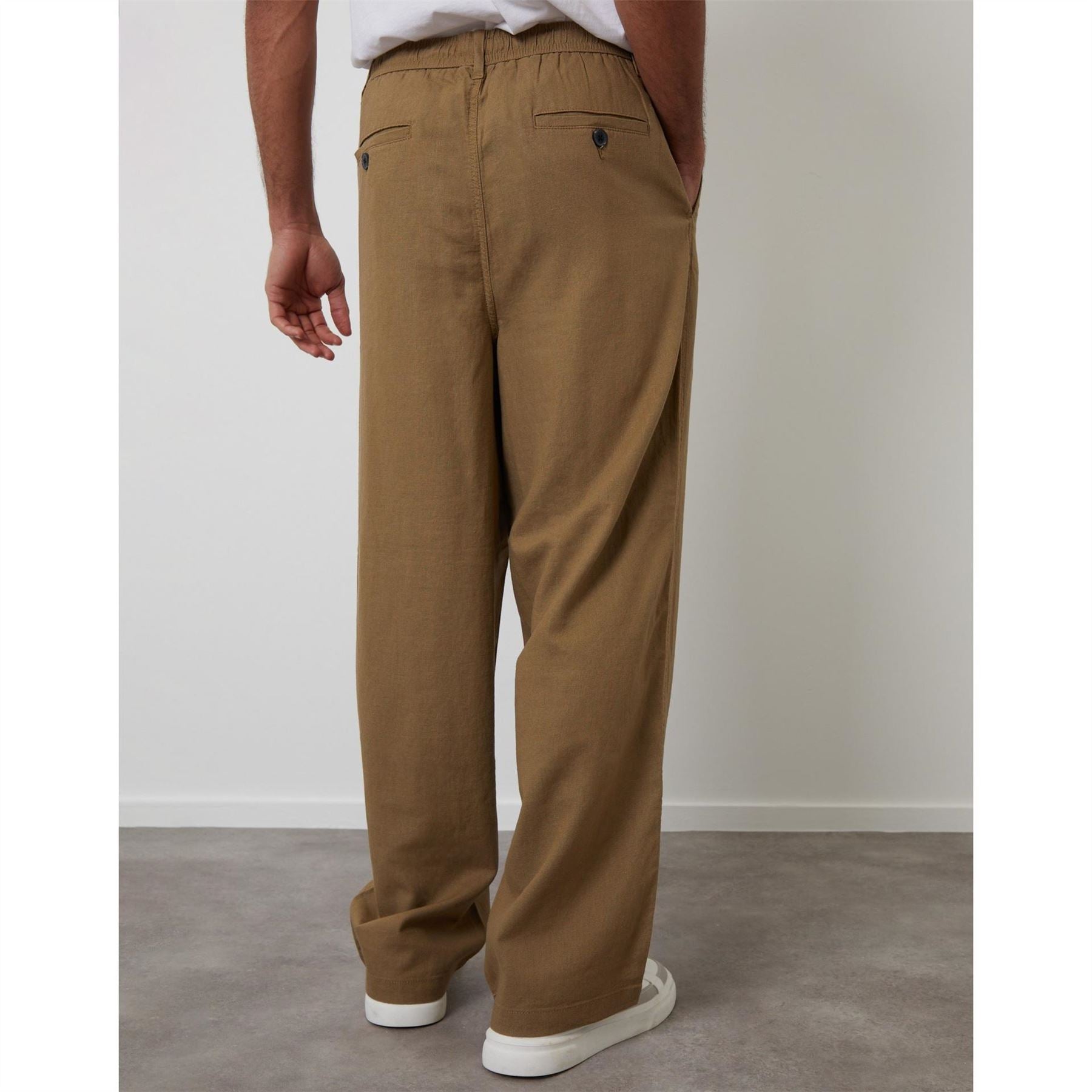 Threadbare Mrcny Lin Solid Patterned Straight Trousers