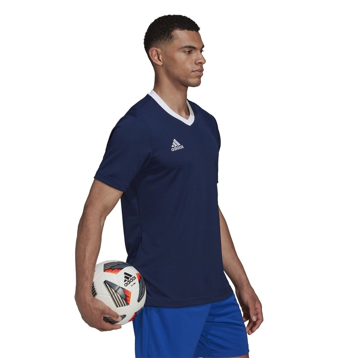 adidas Mens Entrada 22 Short Sleeve Jersey Top