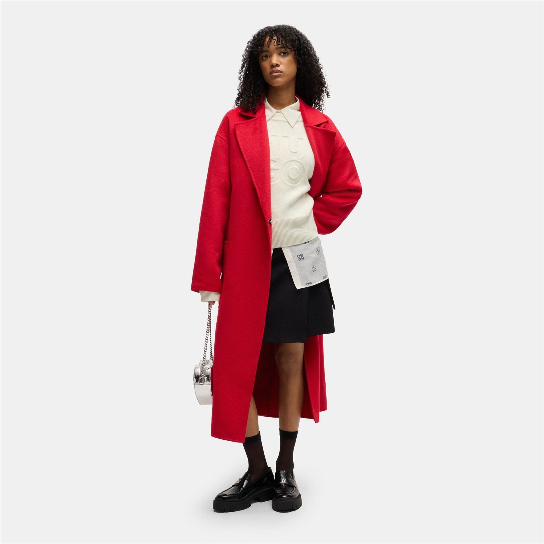Hugo Sisminye Relaxed Fit Drop Shoulder Long Sleeve Sweater