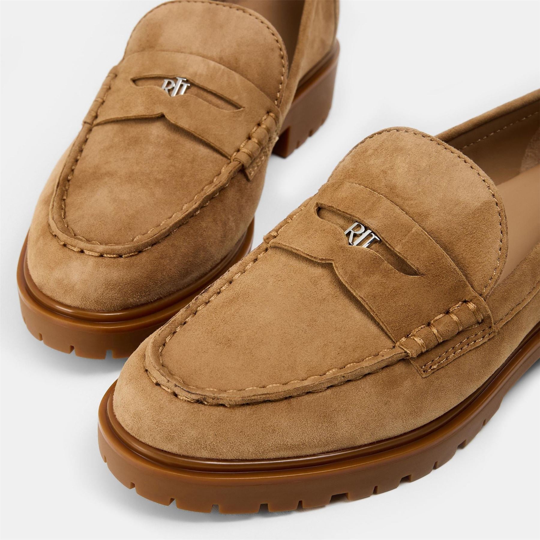 Lauren by Ralph Lauren Marli Penny Loafers Chunky Heel