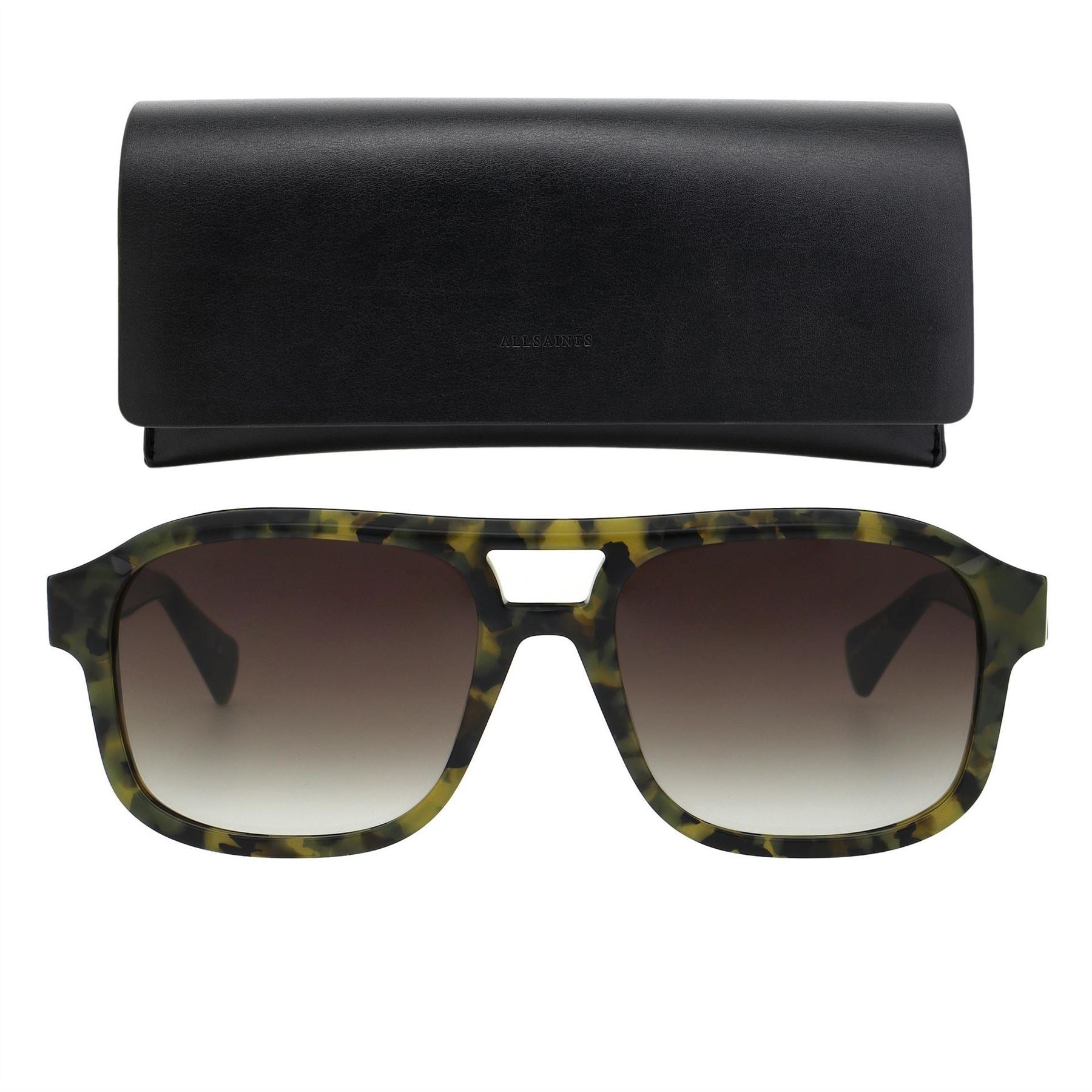 AllSaints Enzo Rectangle Double Bridge Sunglasses