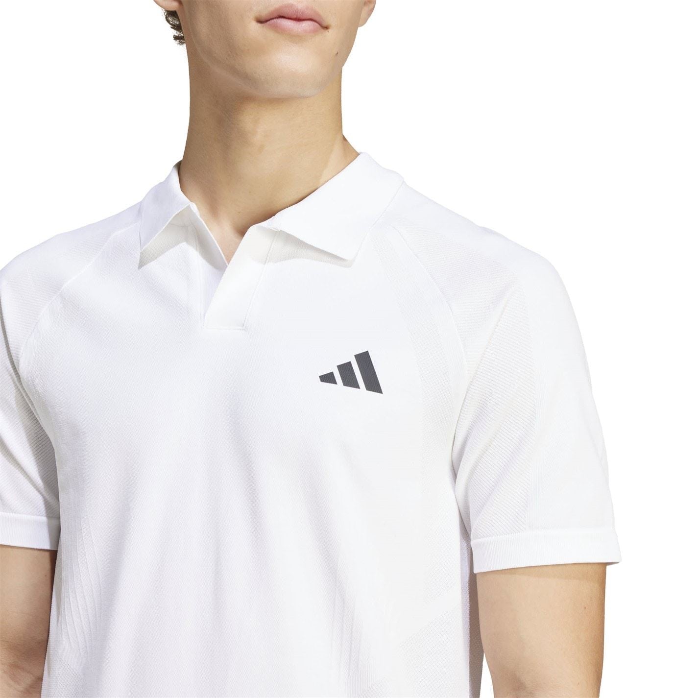 adidas Mens Tennis Pro Seamless Aeroready Freelift Polo Shirt