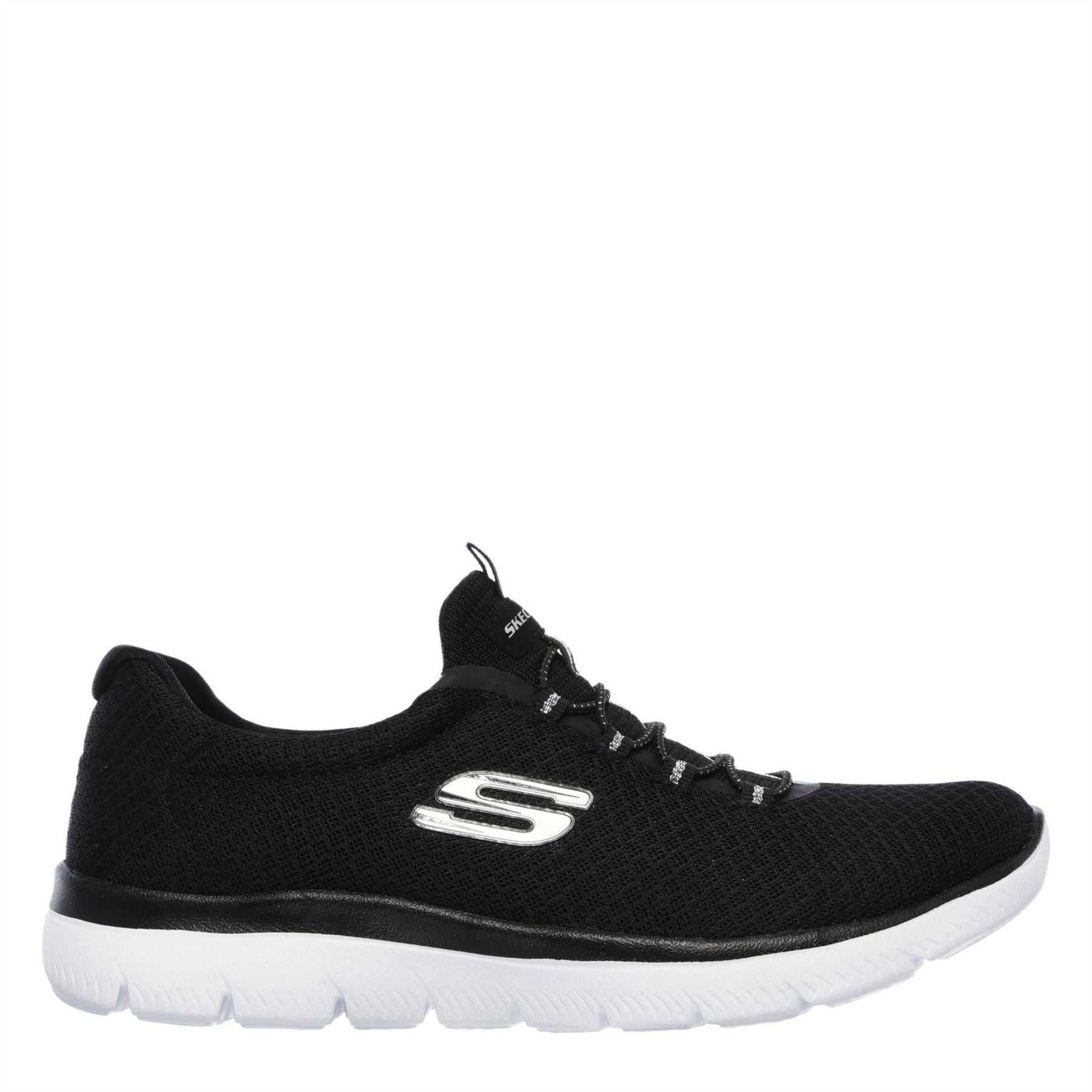 Skechers Mesh Bungee Slip On Memory Foam Low Top Trainers