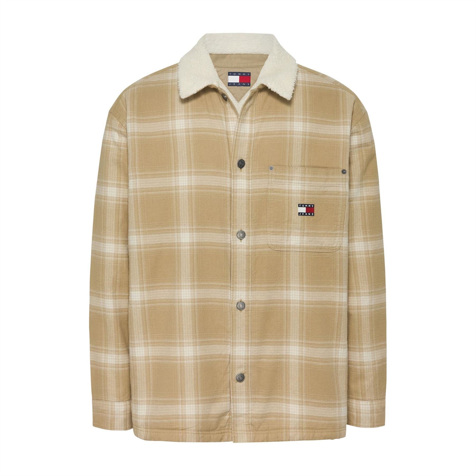 Tommy Jeans Check Teddy Overshirt Jacket