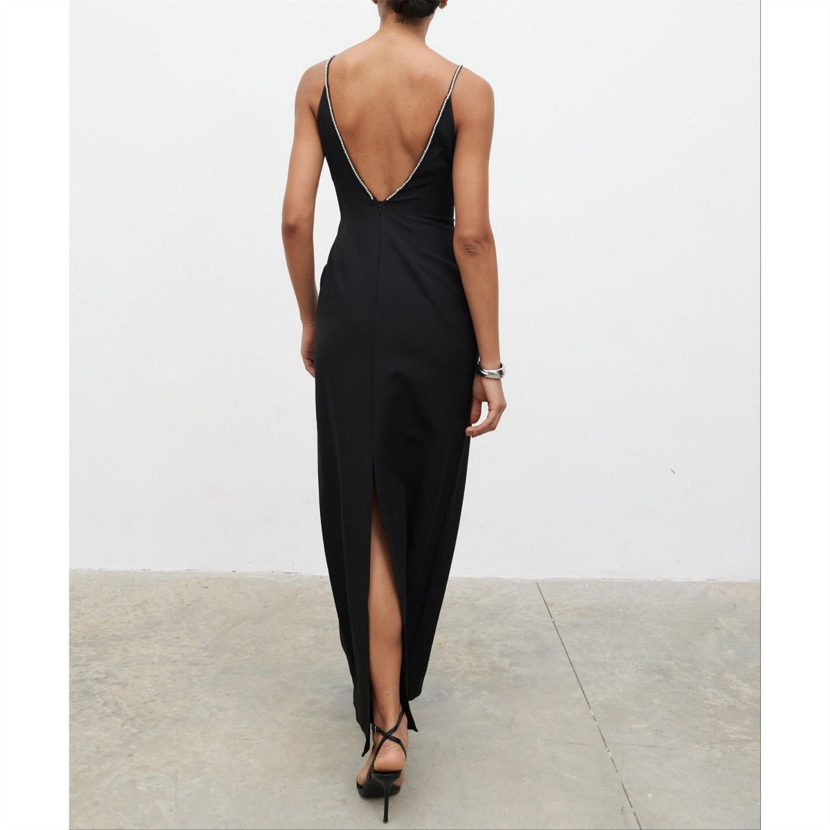 Pretty Lavish Val Plunge Embellished Maxi Dress