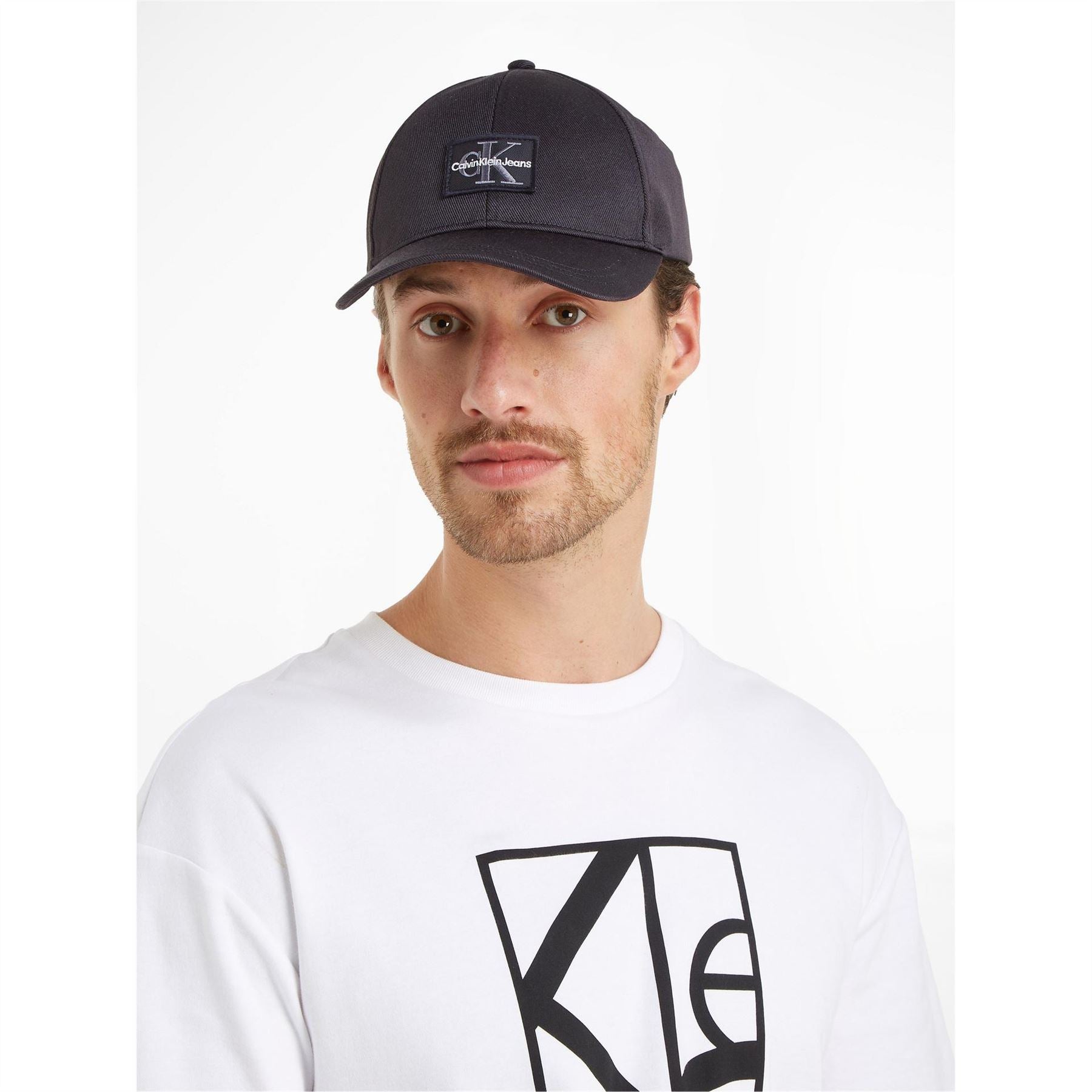 Calvin Klein Jeans Logo Patch Adjustable Curved Brim Cap