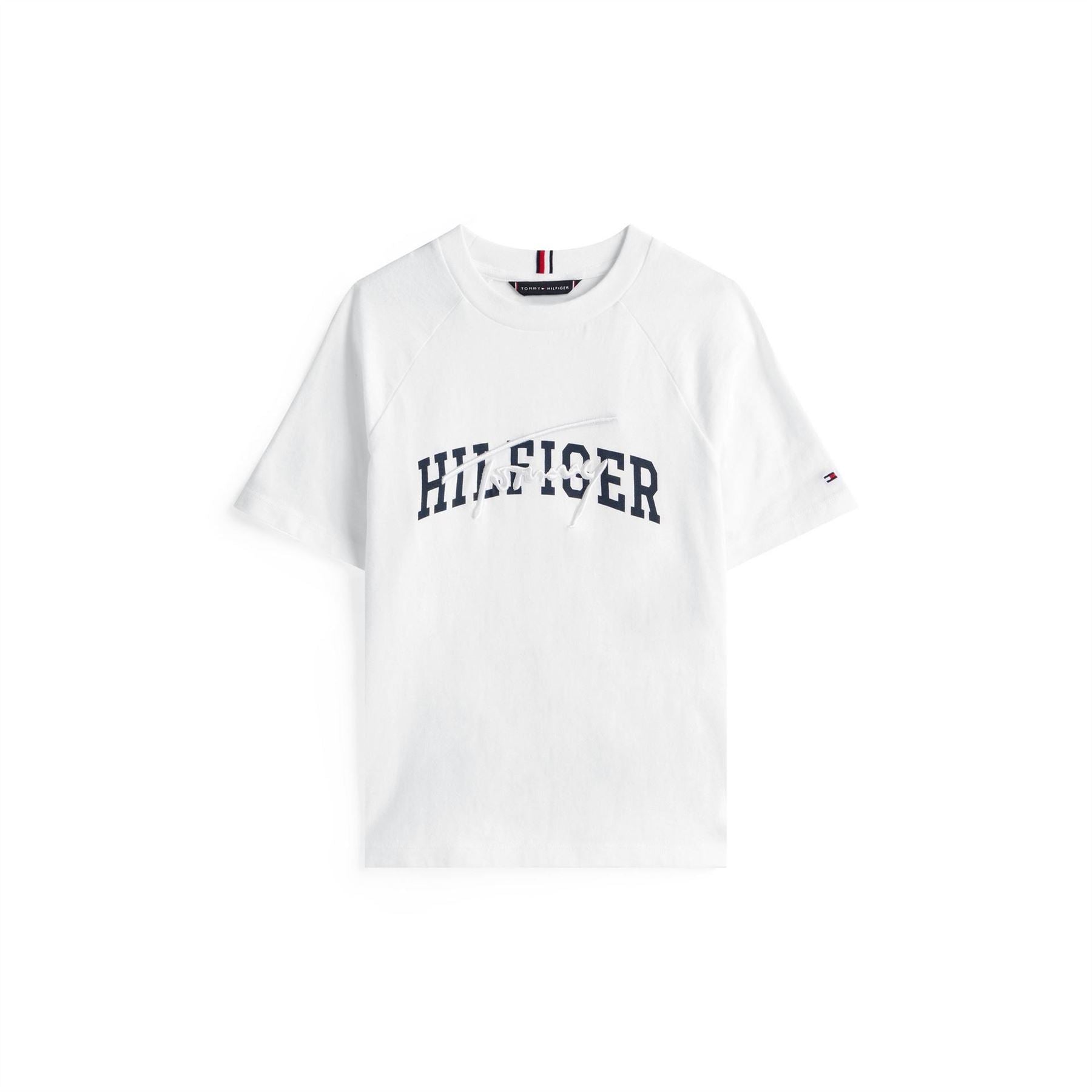 Tommy Hilfiger Script Raglan Sleeve Crew Neck T-Shirt