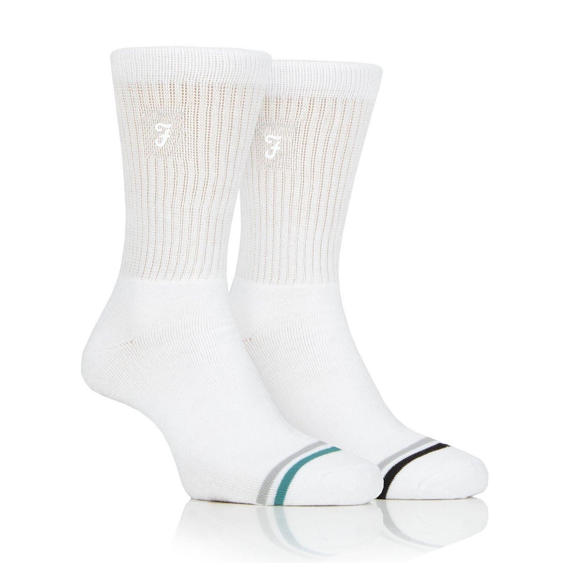 Farah 2 Pack Bamboo Crew Long Socks