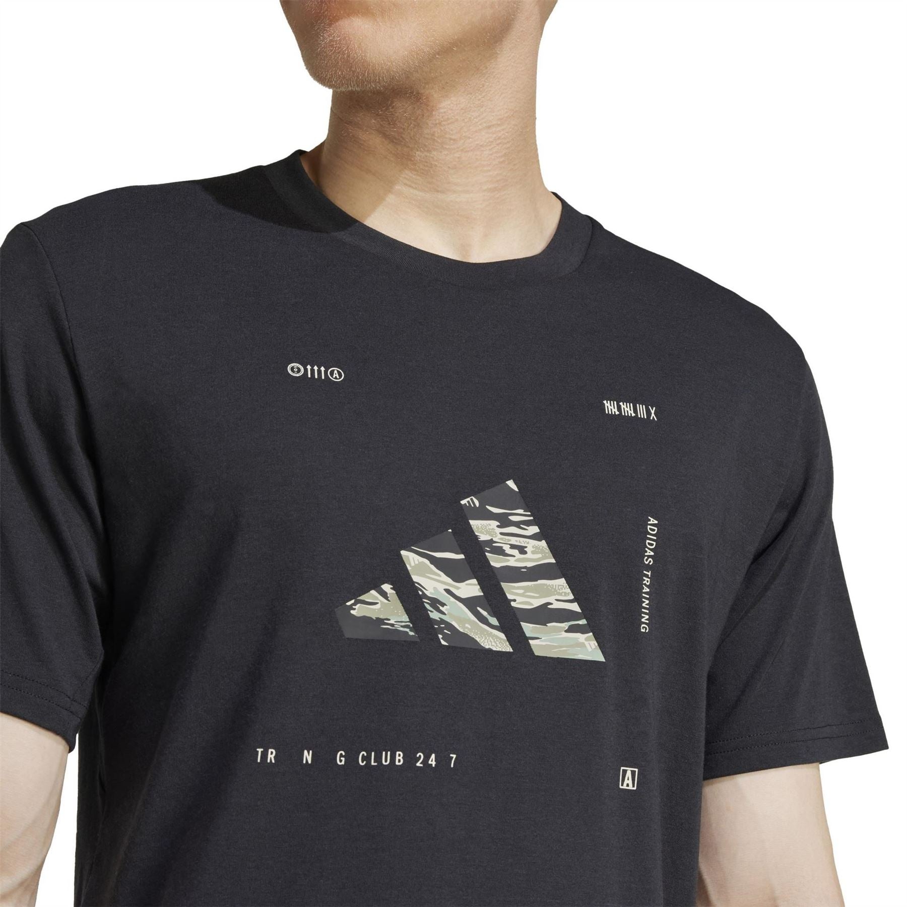 adidas Text Graphic Crew Neck Short Sleeve Jersey T-Shirt