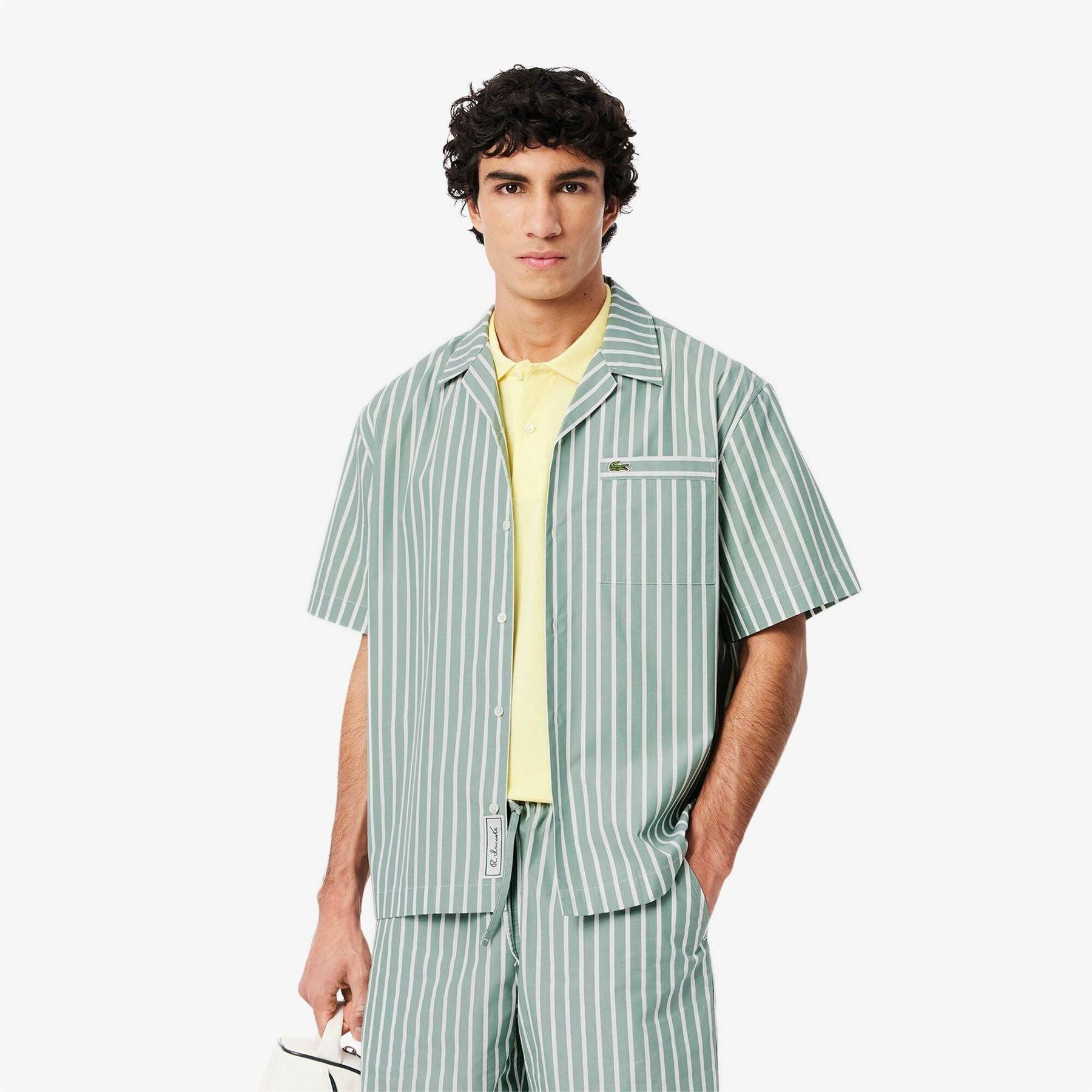 Lacoste Short Sleeve Striped Patterned Shirt