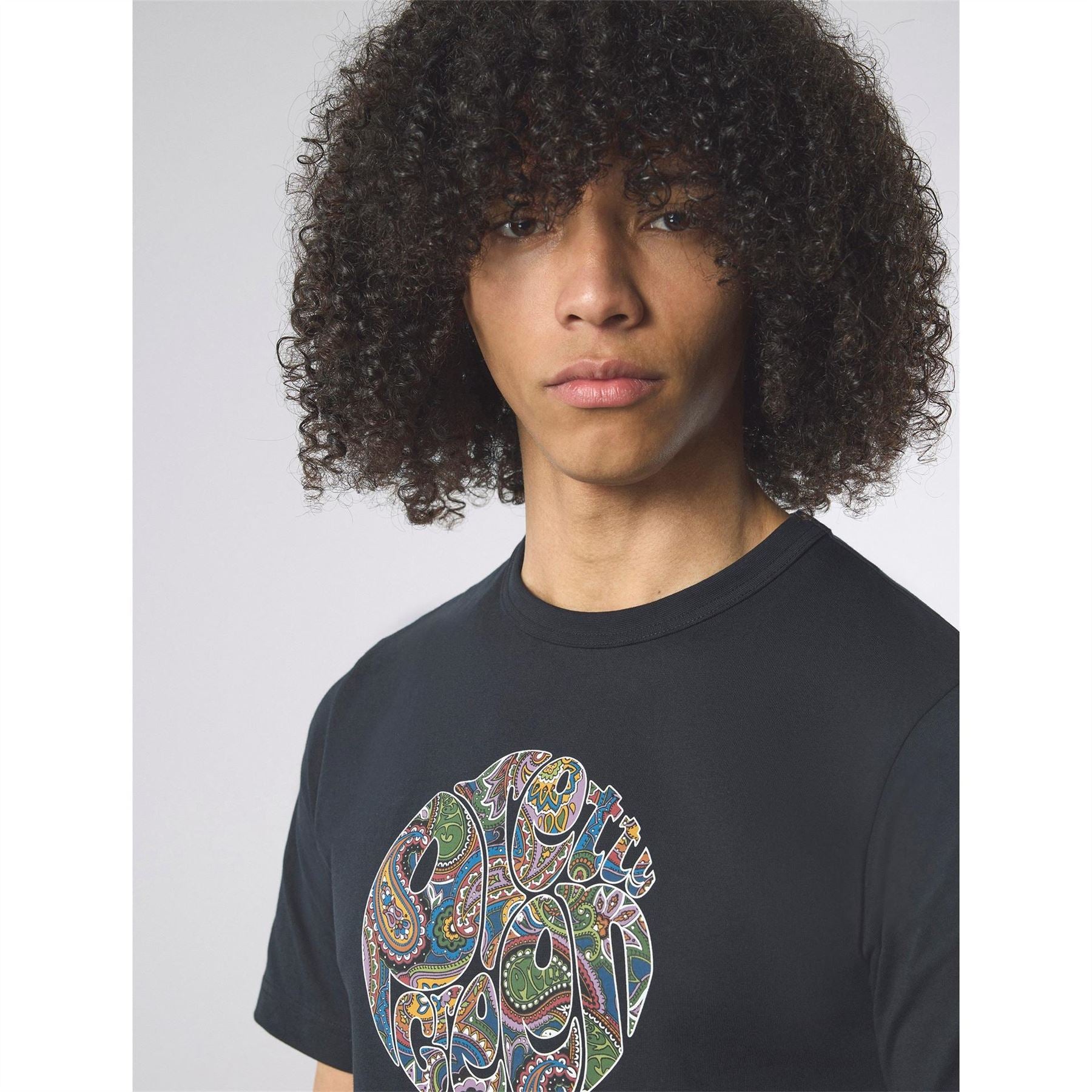 Pretty Green Paisley Crew Neck Short Sleeve T-Shirt