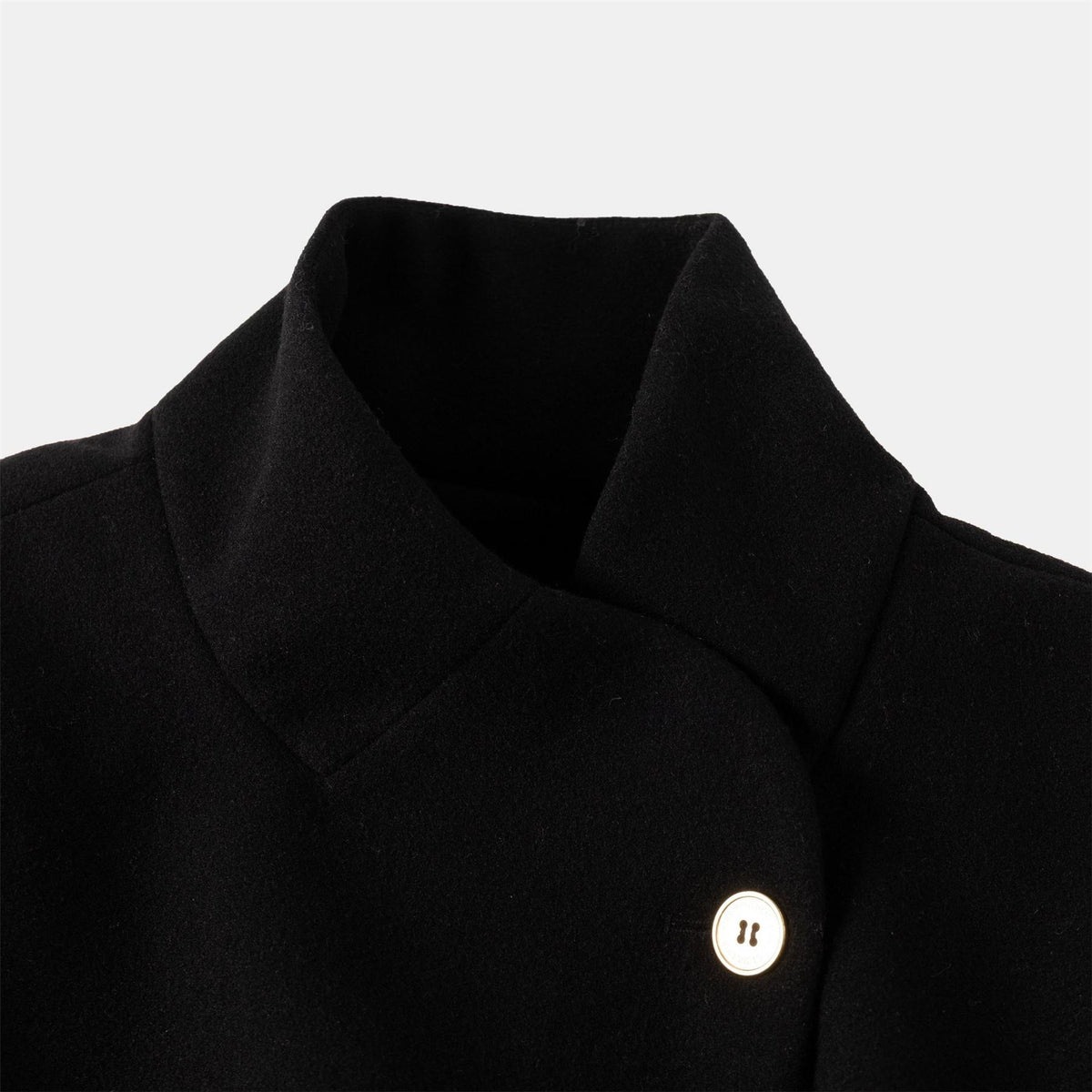 Biba Bobby Belted Long Sleeve Hip Length Pea Coat