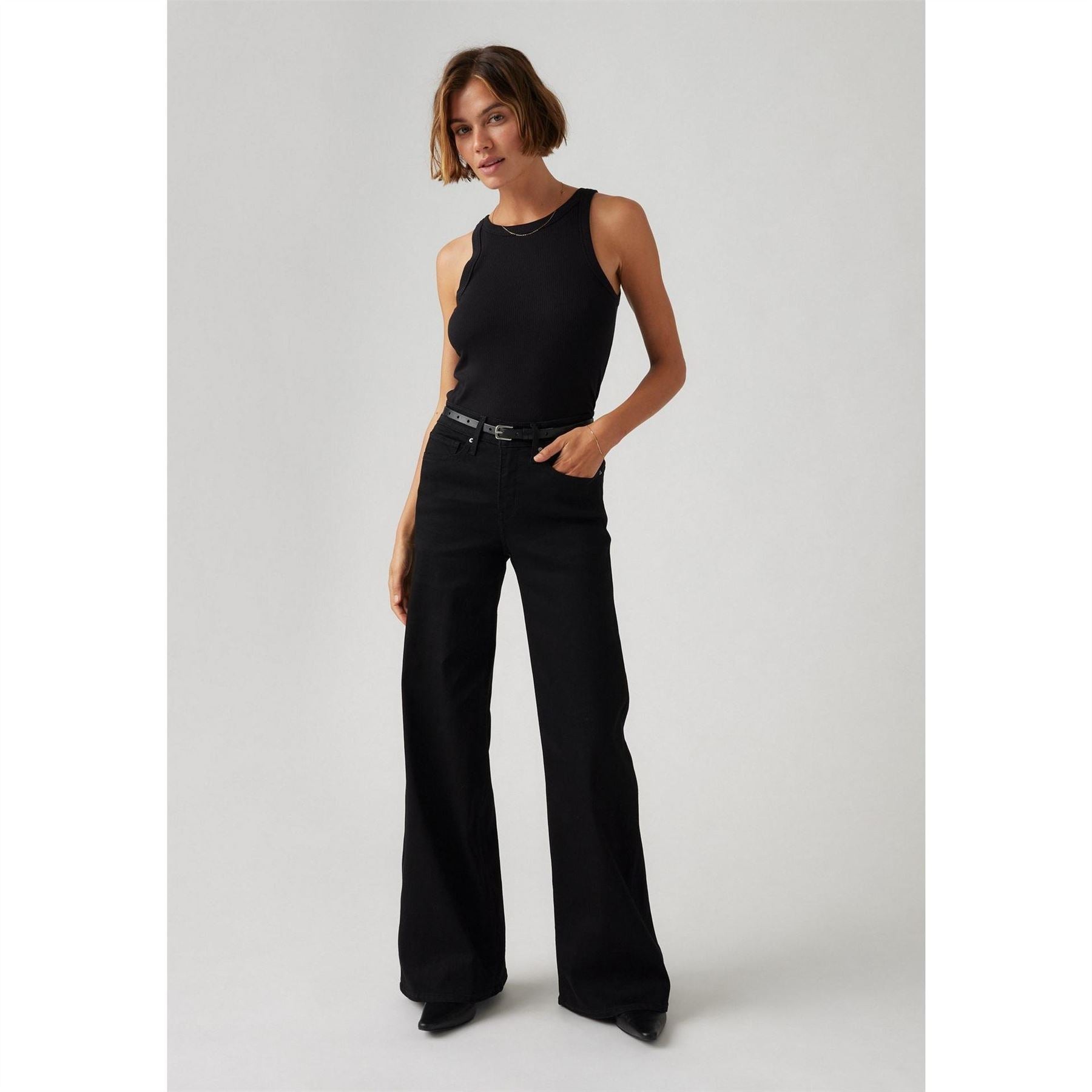 Levis Shaping Wide Leg Soft Blac