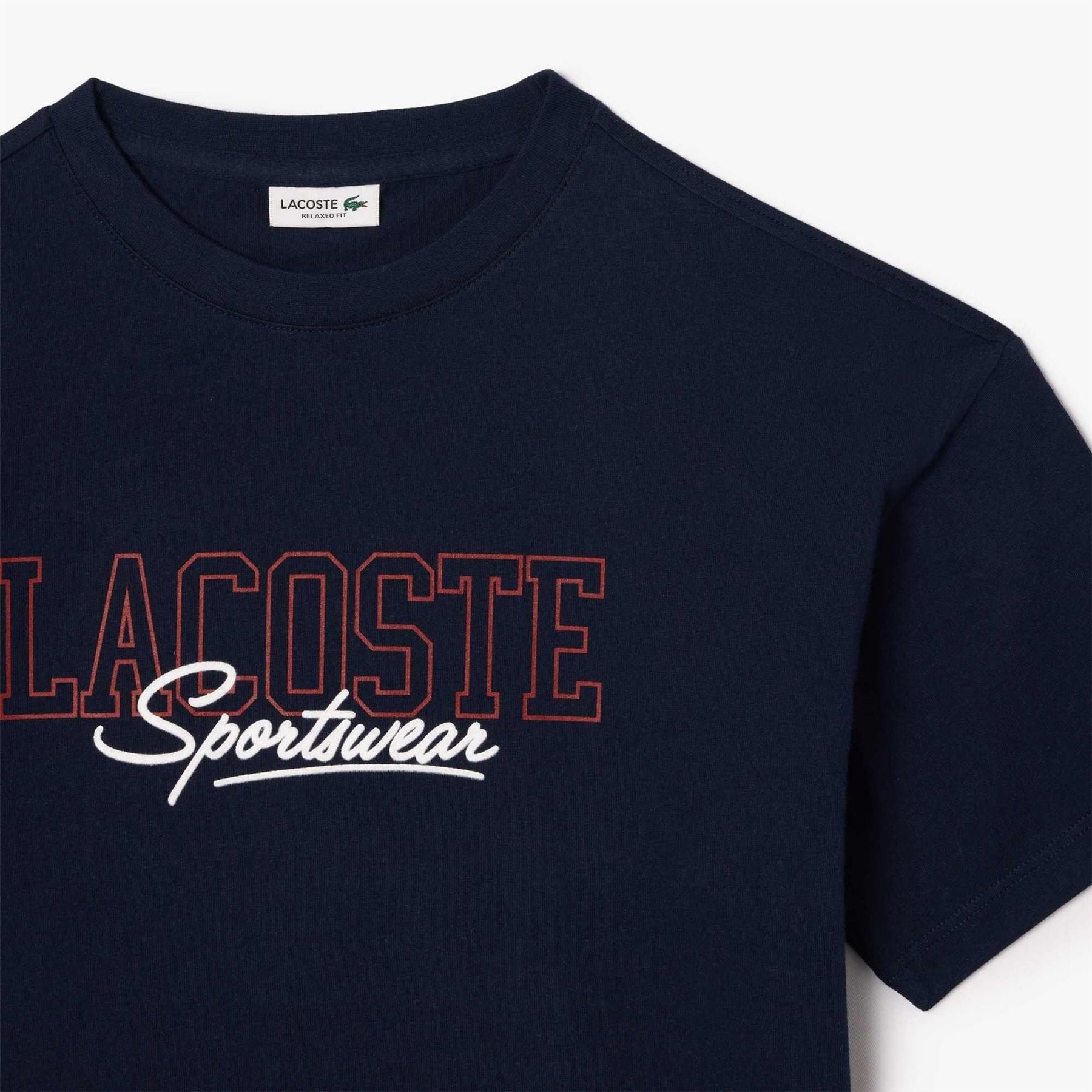 Lacoste Fit Lacoste Print Cotton T Shirt