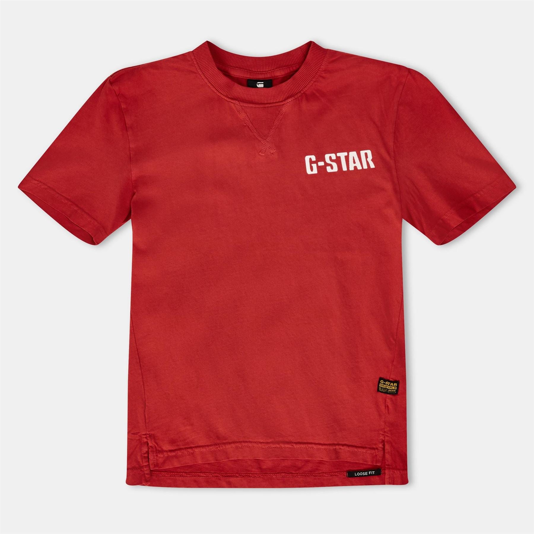 G Star Crew Neck Ribbed Collar Short Sleeve Jersey T-Shirt