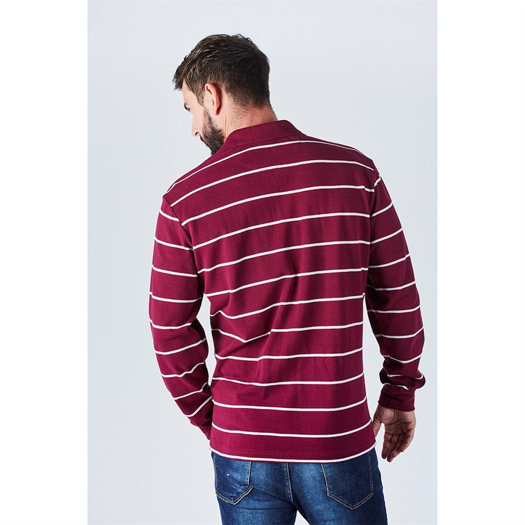 Harvey and Jones Mens Striped Polo Shirt