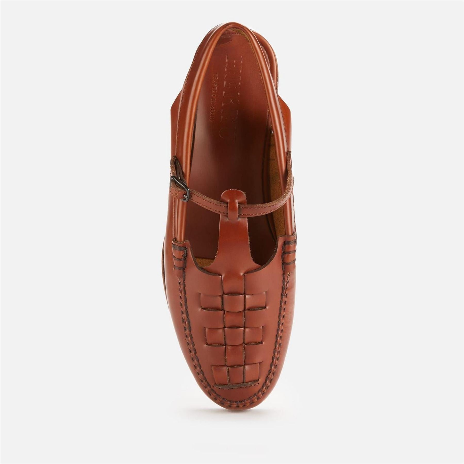 Hereu Leather T Bar Sling Back Flats
