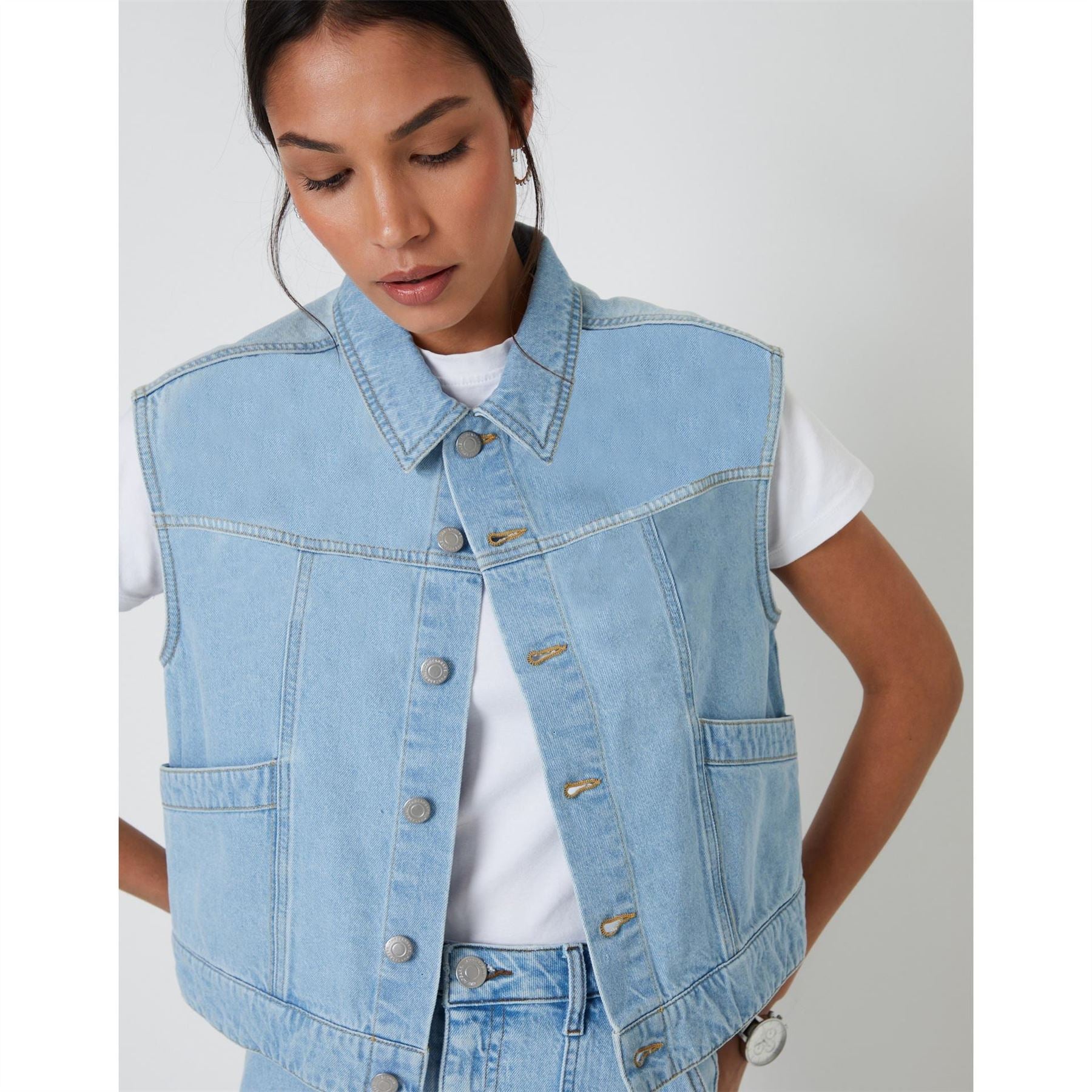 Threadbare Lucky Solid Patterned Denim Jacket