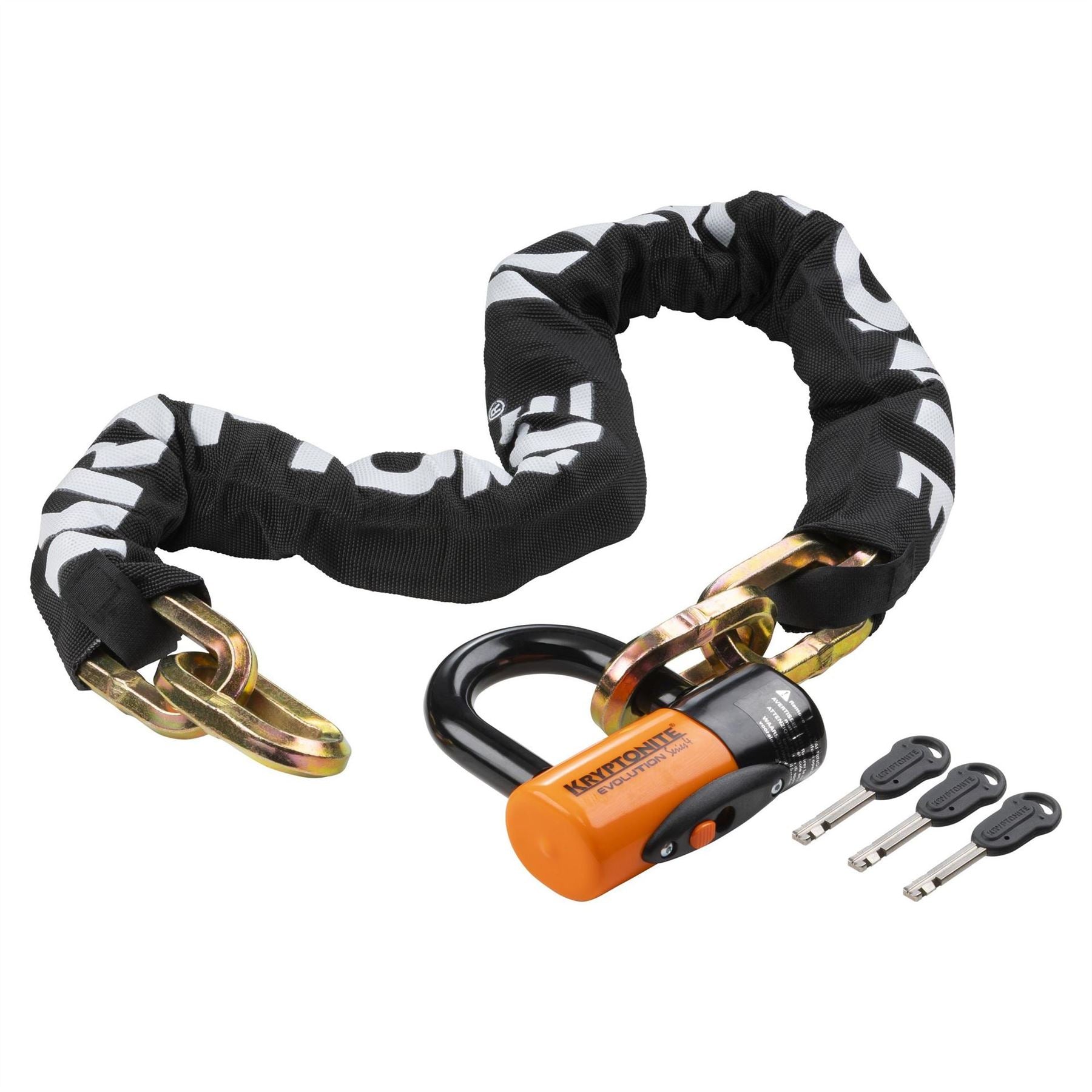 Kryptonite York Chain (12 Mm 100 Cm)   W  Evo Series 4 Disc Lock 14mm Sold Secure Gold