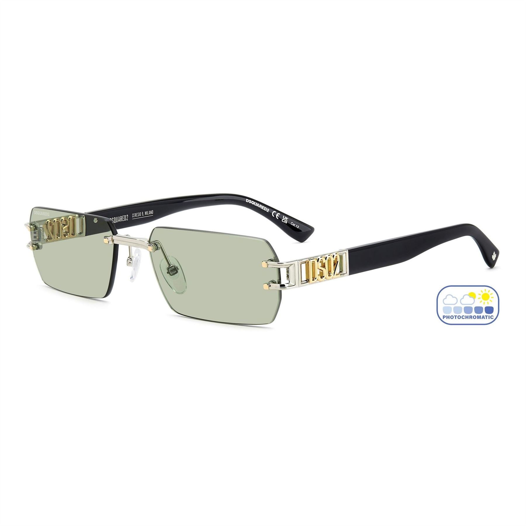 DSquared2 Rimless Sun Rectangle Sunglasses