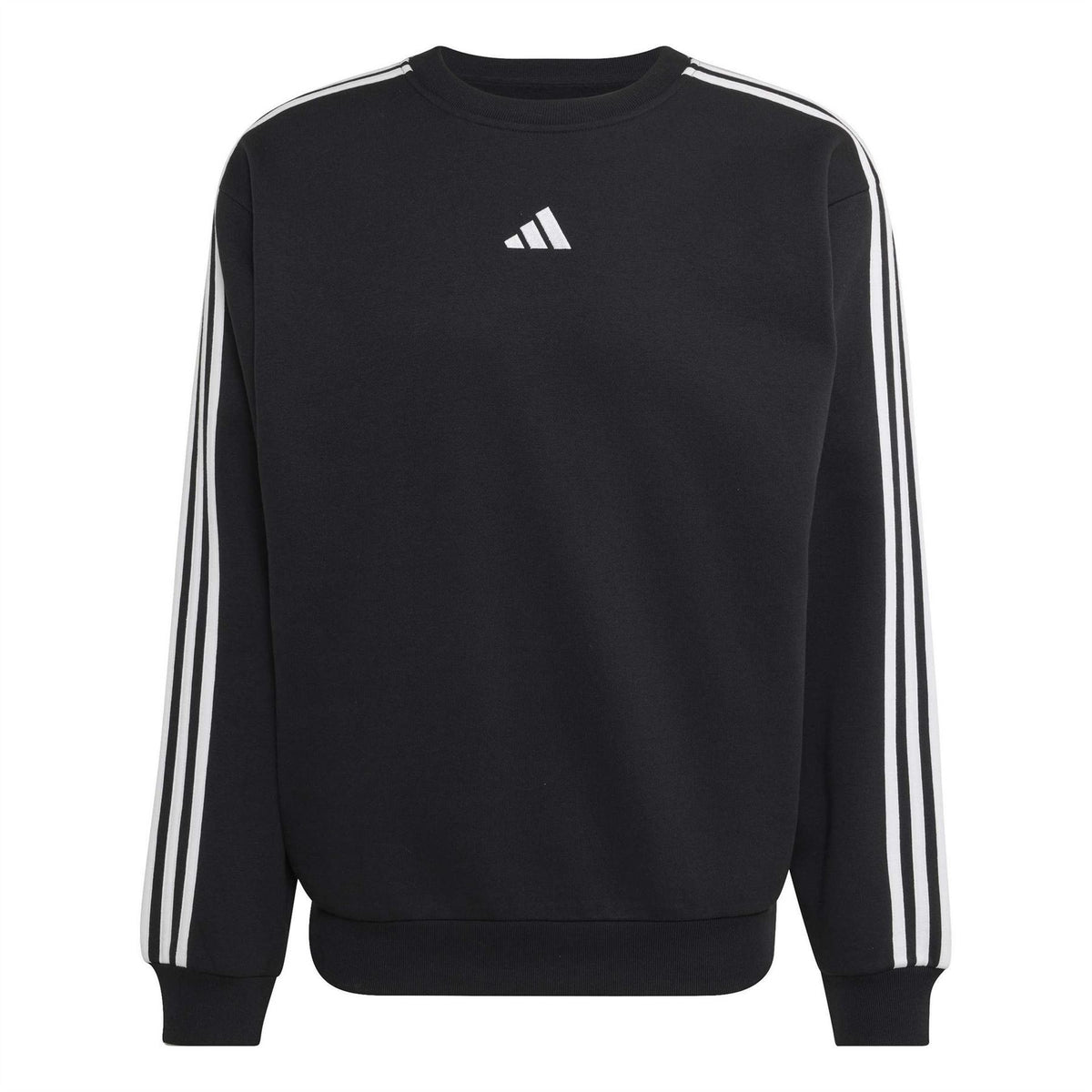 adidas Mens Essentials Crew 3 Stripes Pullover Sweatshirt