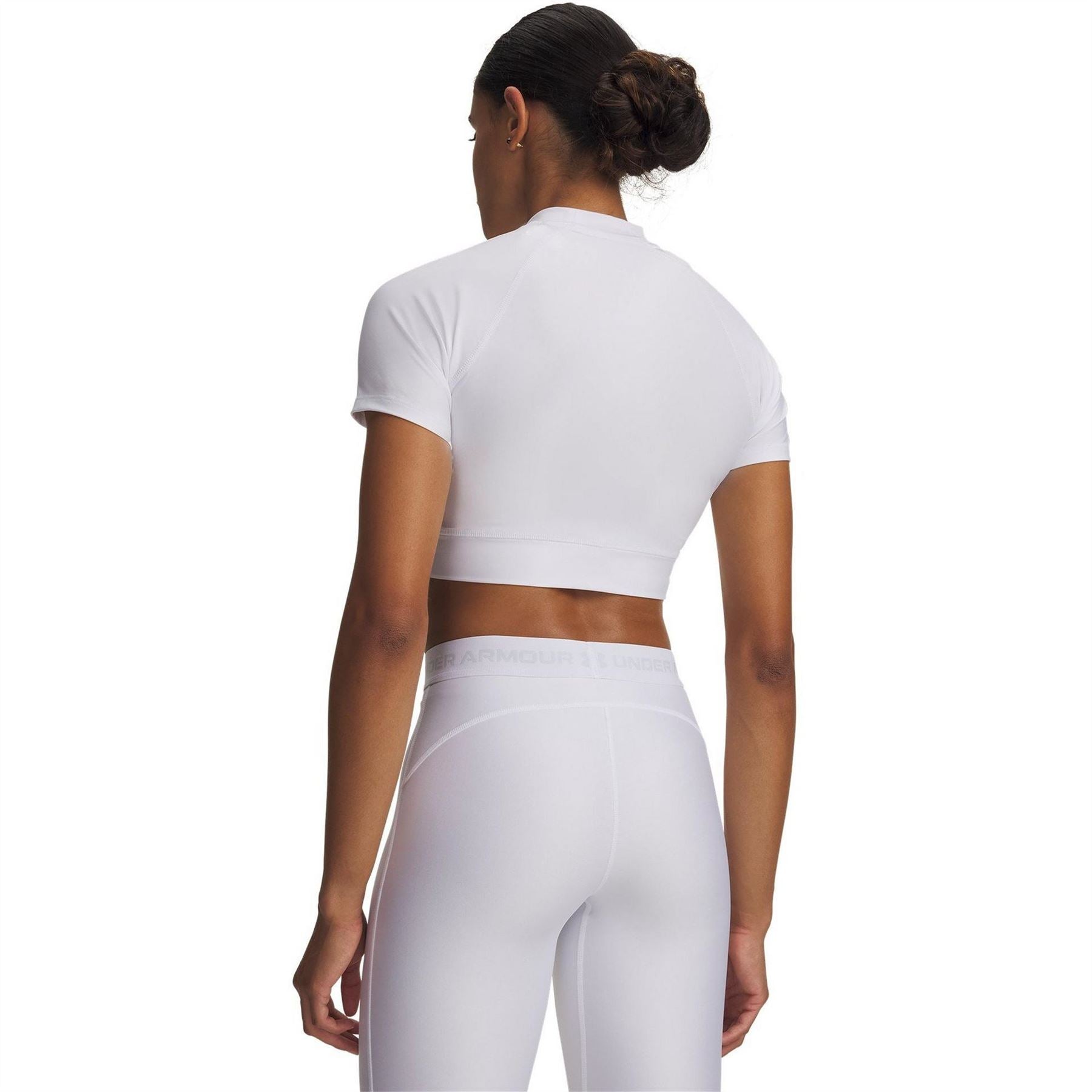 Under Armour Heatgear Cropped Short Sleeve Performance Gym Top