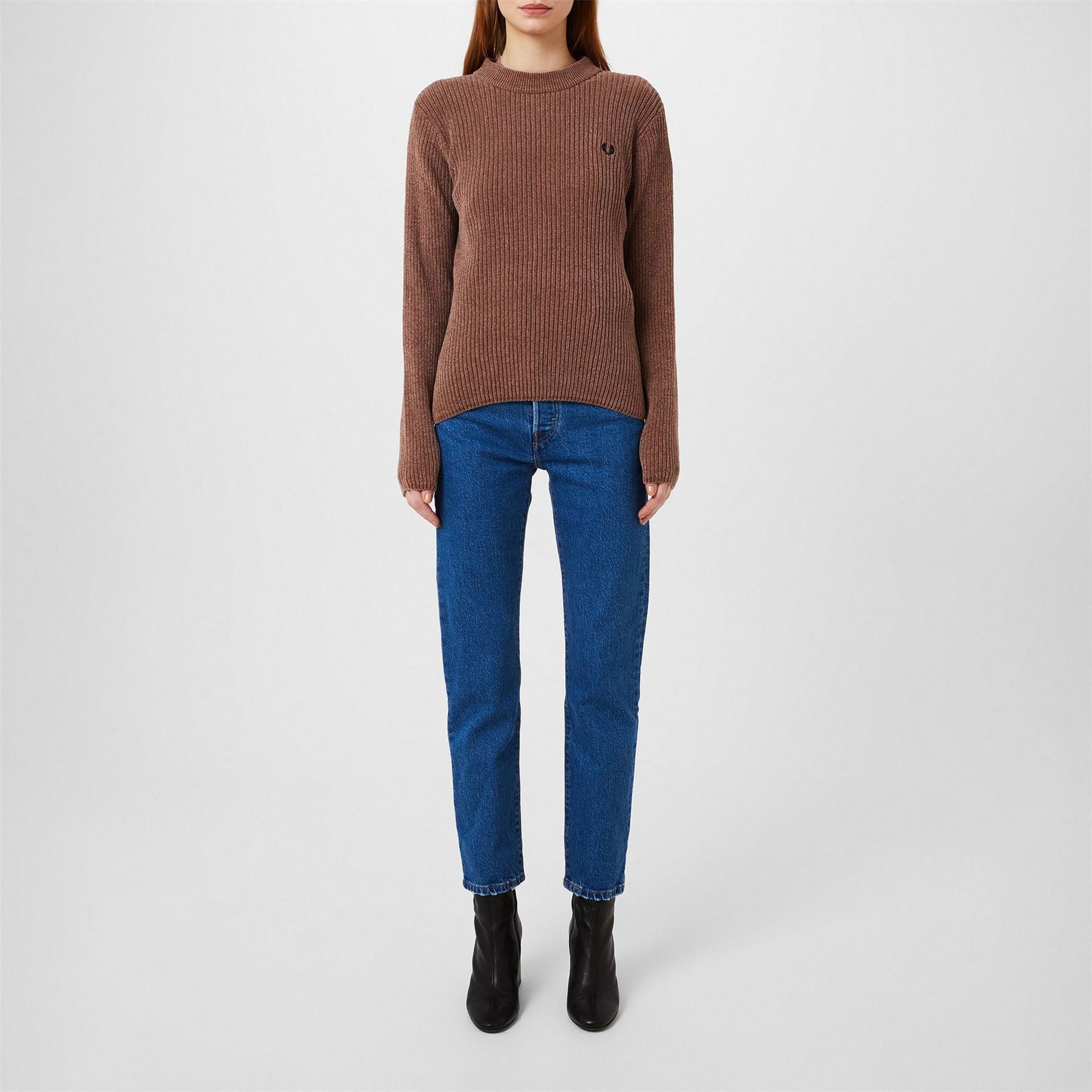 Fred Perry Chenille Rib Knitted Top