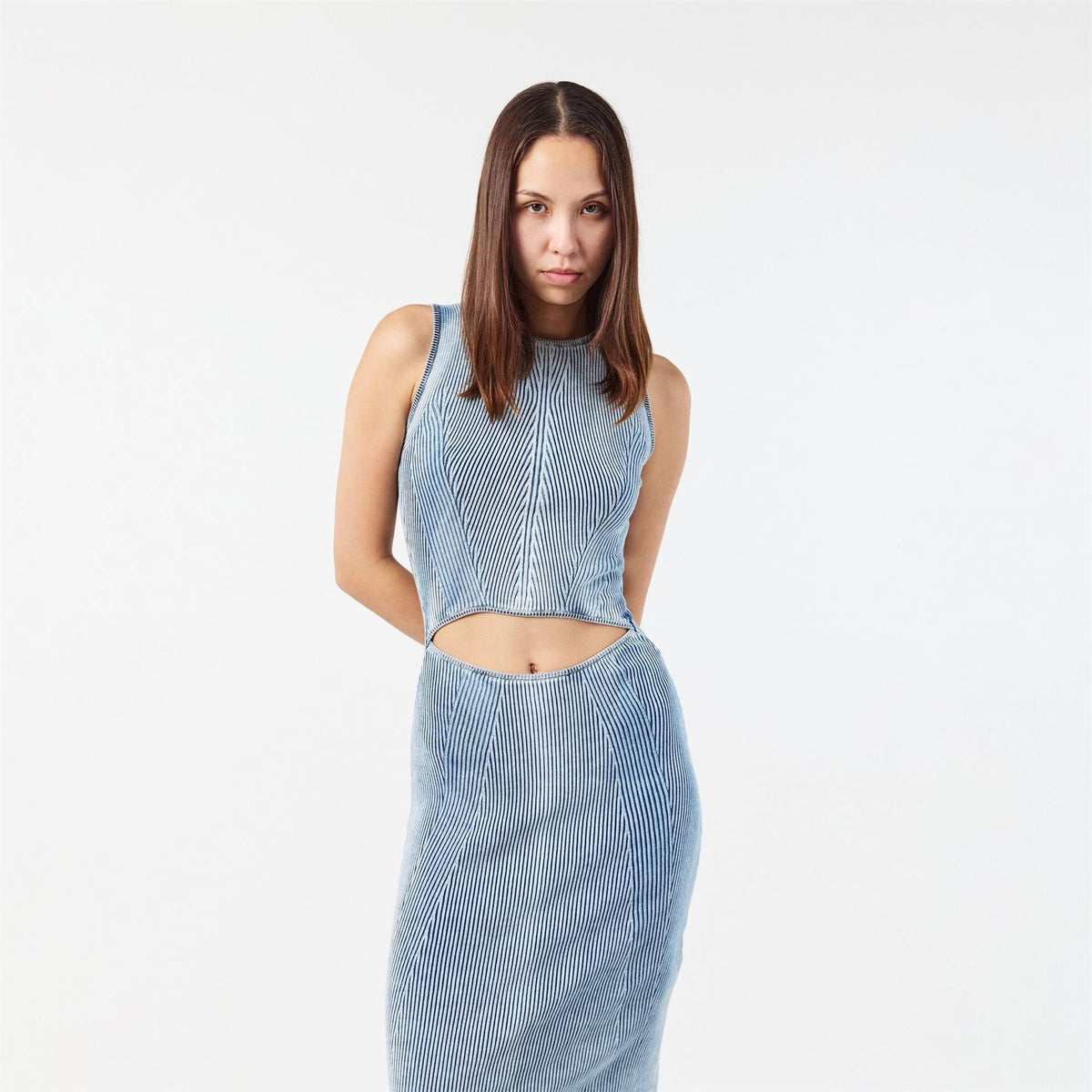 Diesel M Taryn Crew Neck Midi Bodycon Dress