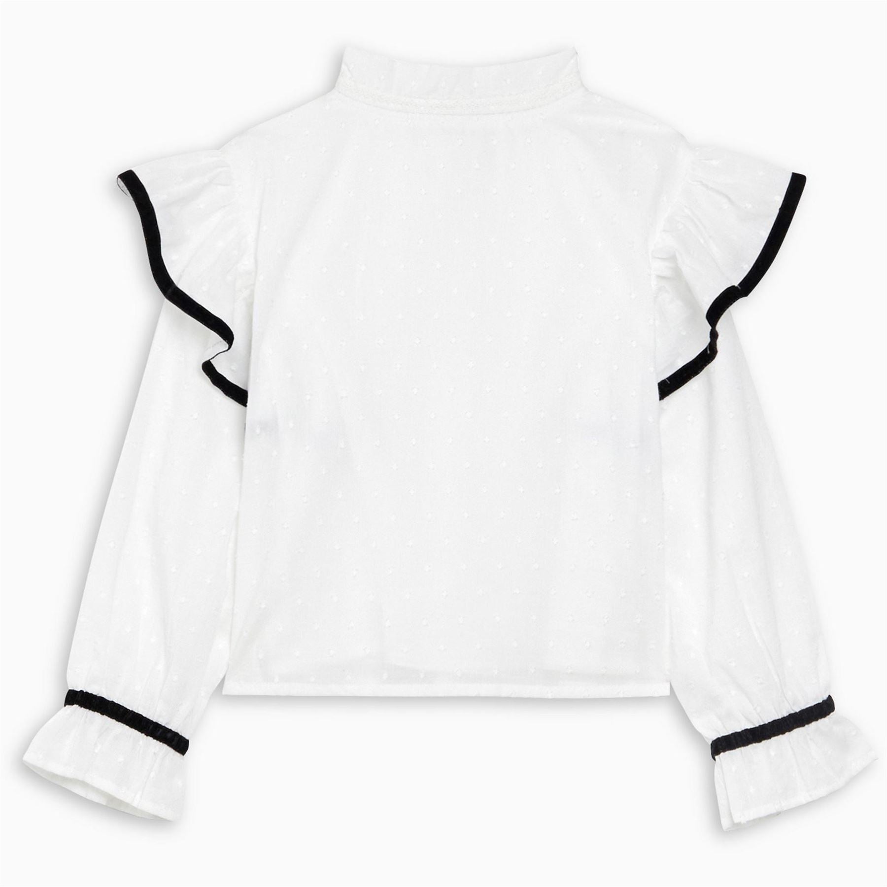 Be You Frill High Neck Long Sleeve Blouse