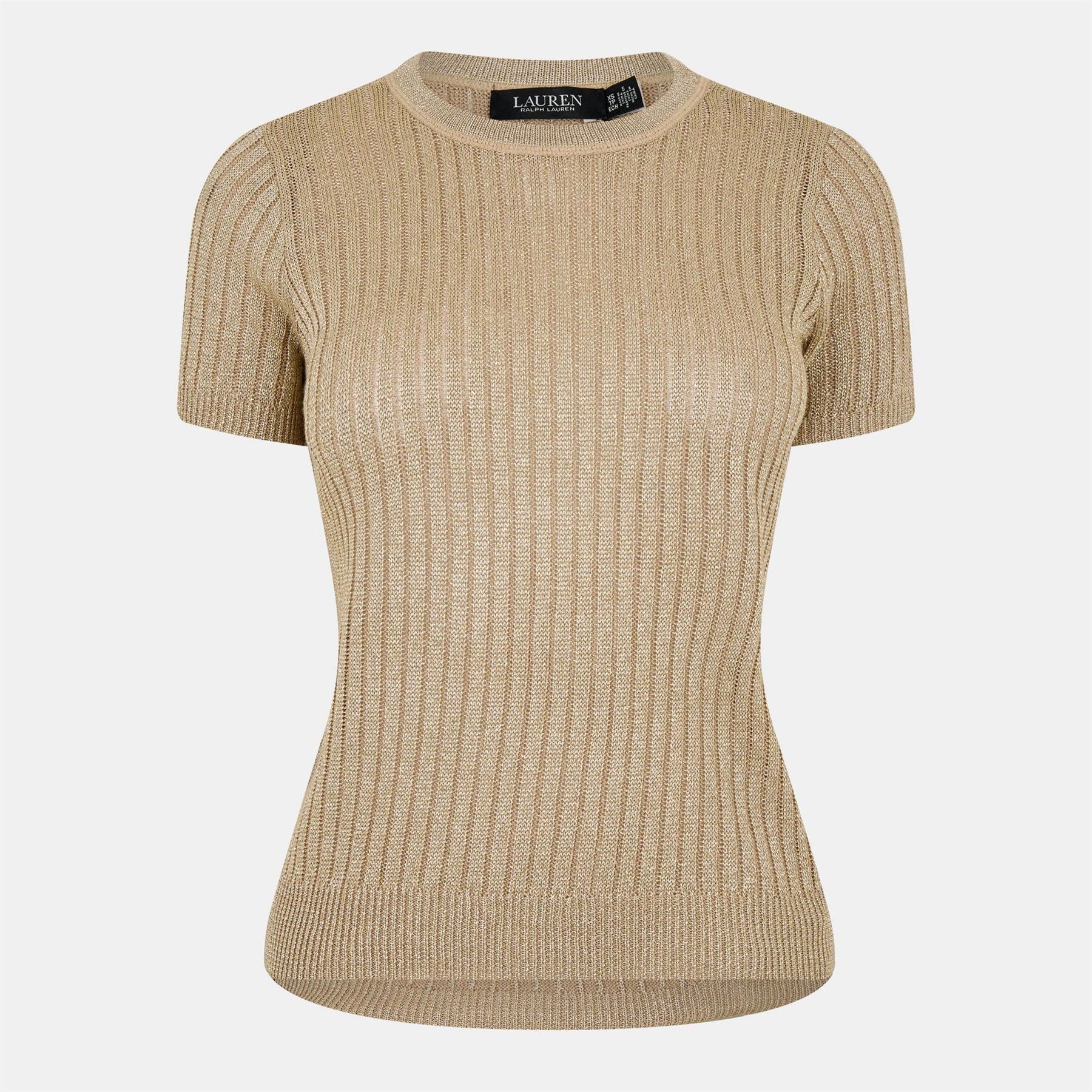 Lauren by Ralph Lauren Rib Knit Short Sleeve Jumper