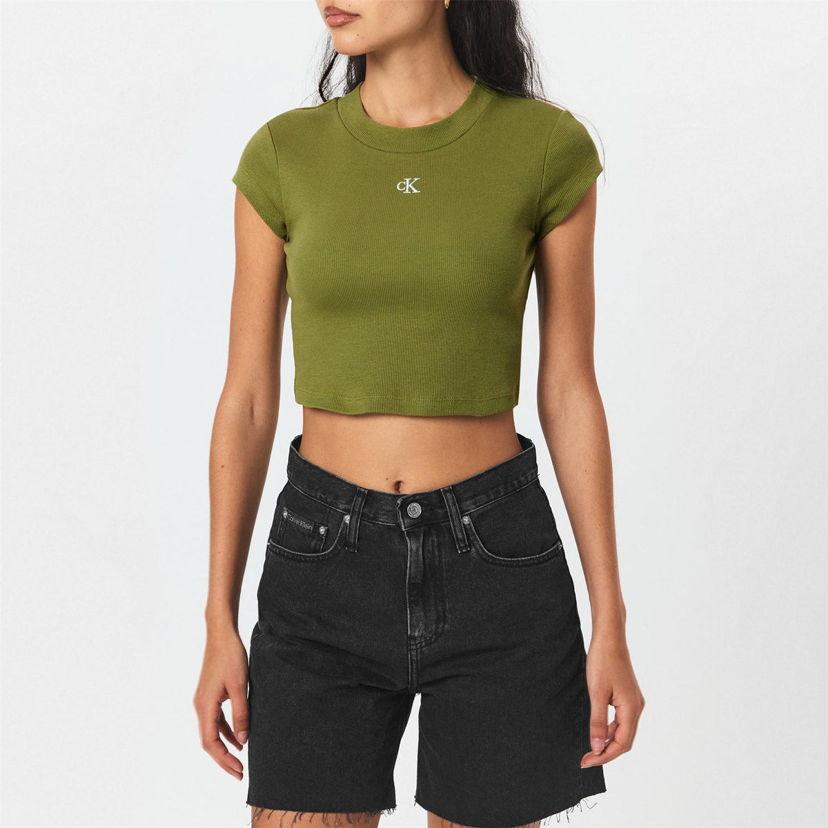 Calvin Klein Jeans Rib Cropped T-Shirt