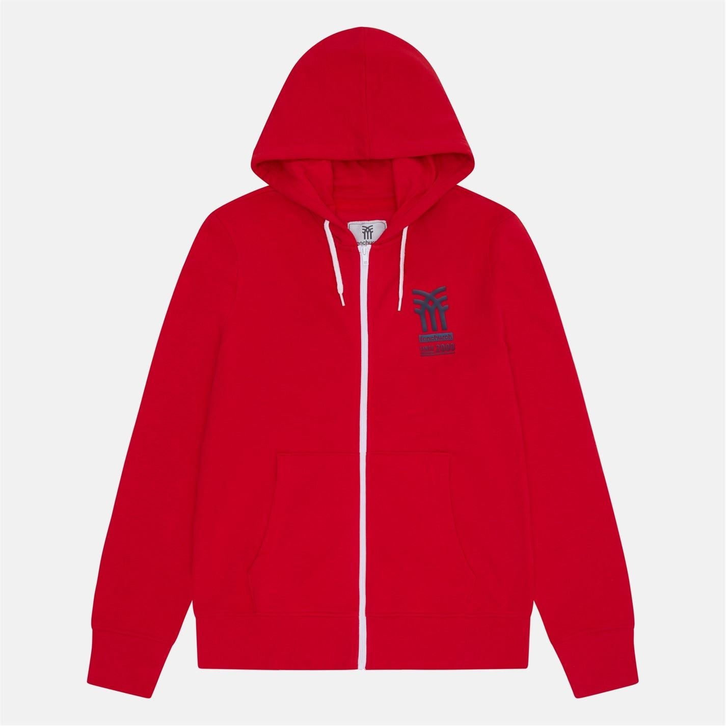 Fenchurch Printed Logo Hooded Neck Regular Fit Sweatshirt