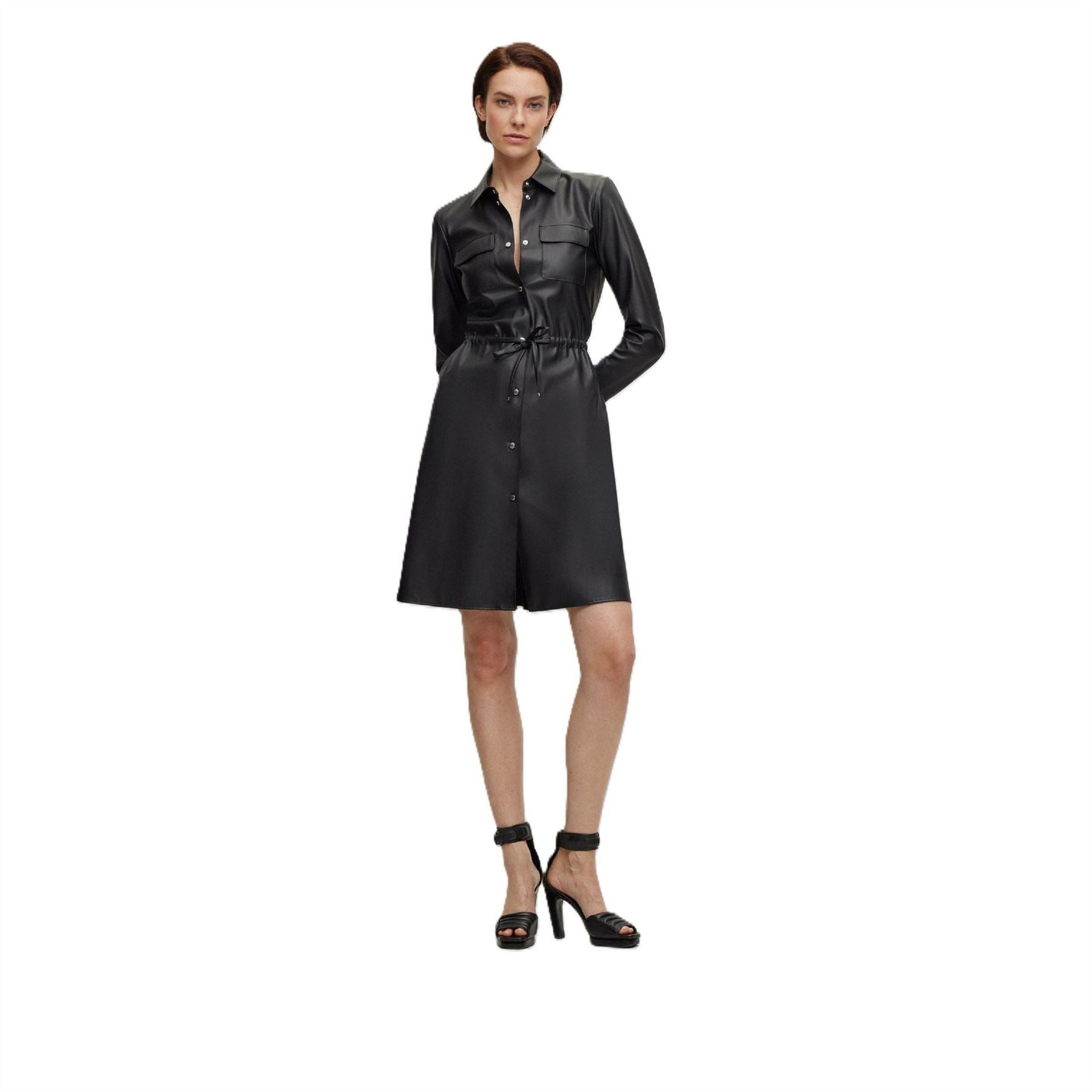 Boss Daledy1 Long Sleeve Knee Length Shirt Dress