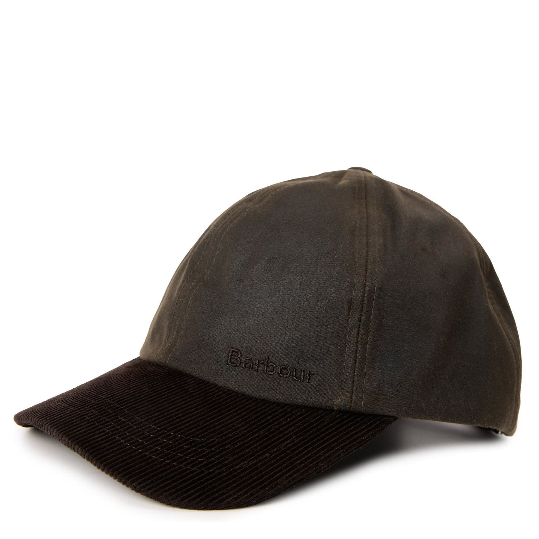 Barbour Waxed Cotton With Cord Peak Cap