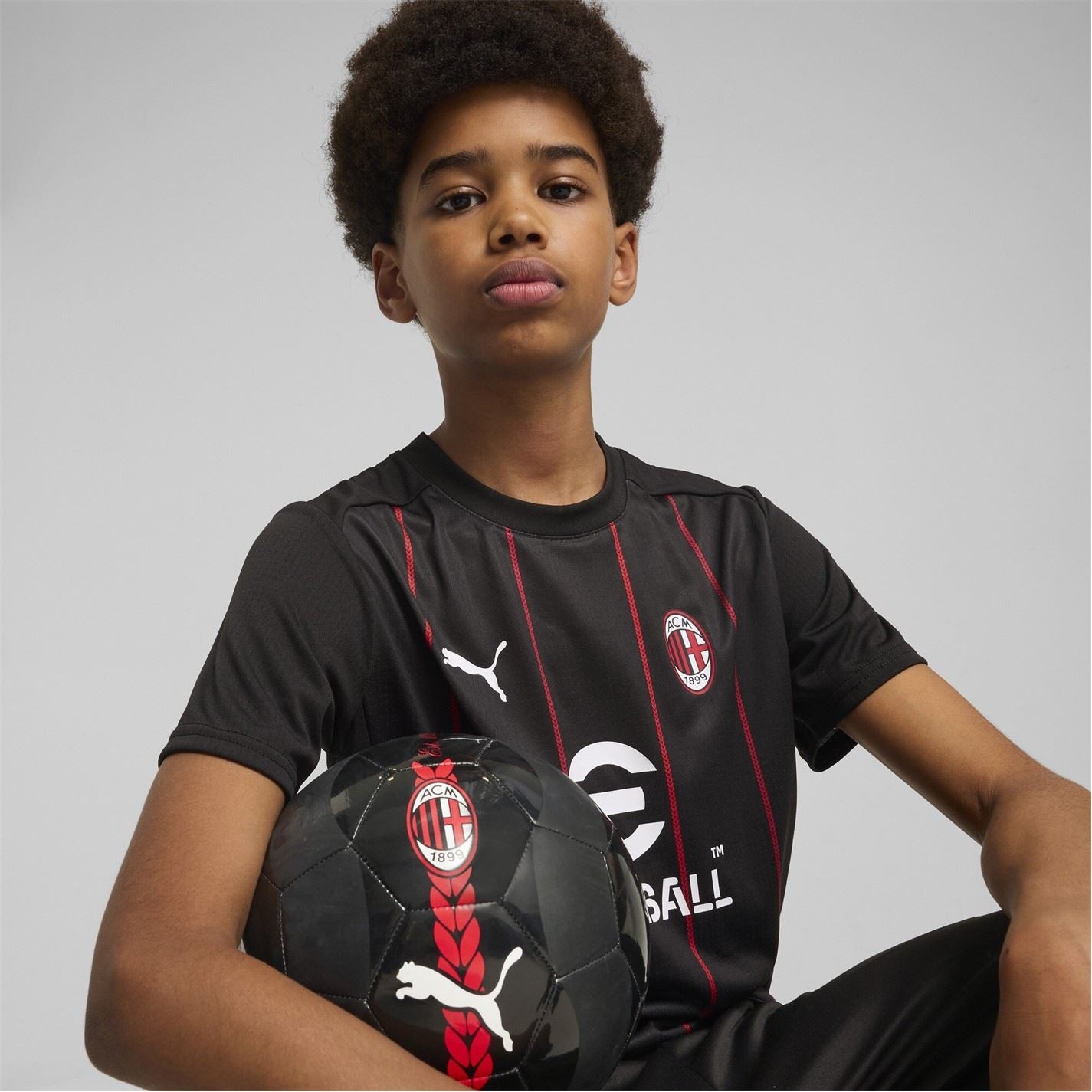 Puma Ac Milan Prematch Shirt 2024 2025 Juniors