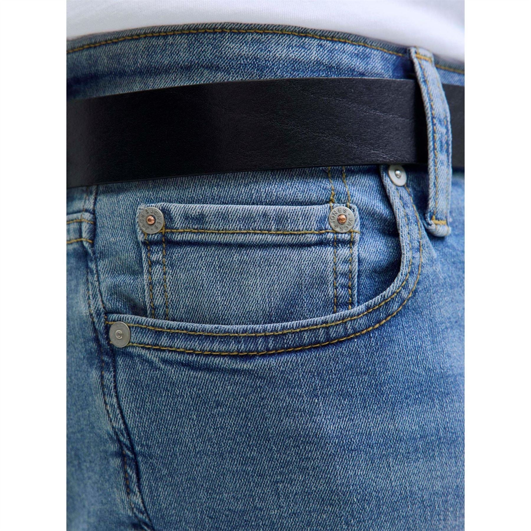 Jack and Jones Glenn Orig Mid Rise Slim Fit Jeans