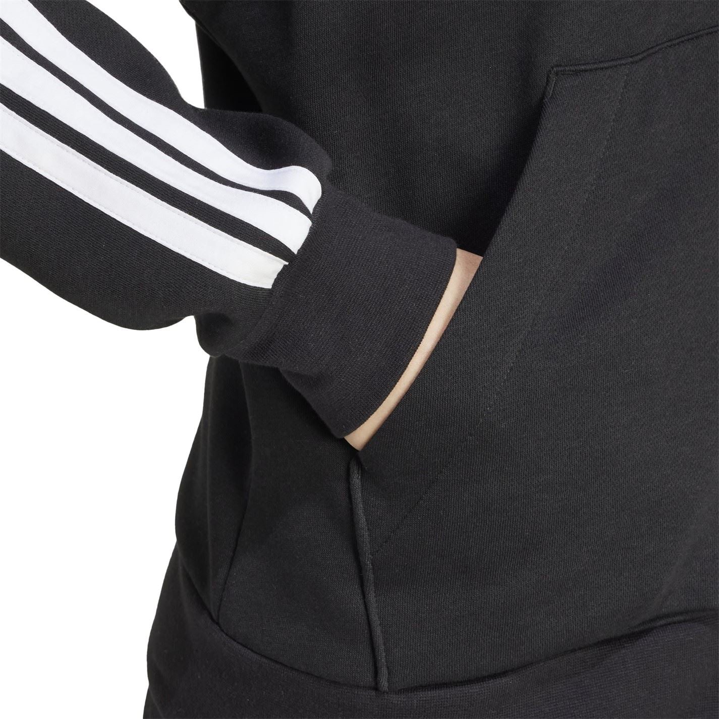 adidas Womens Essentials 3 Stripe Zip Track Hoodie
