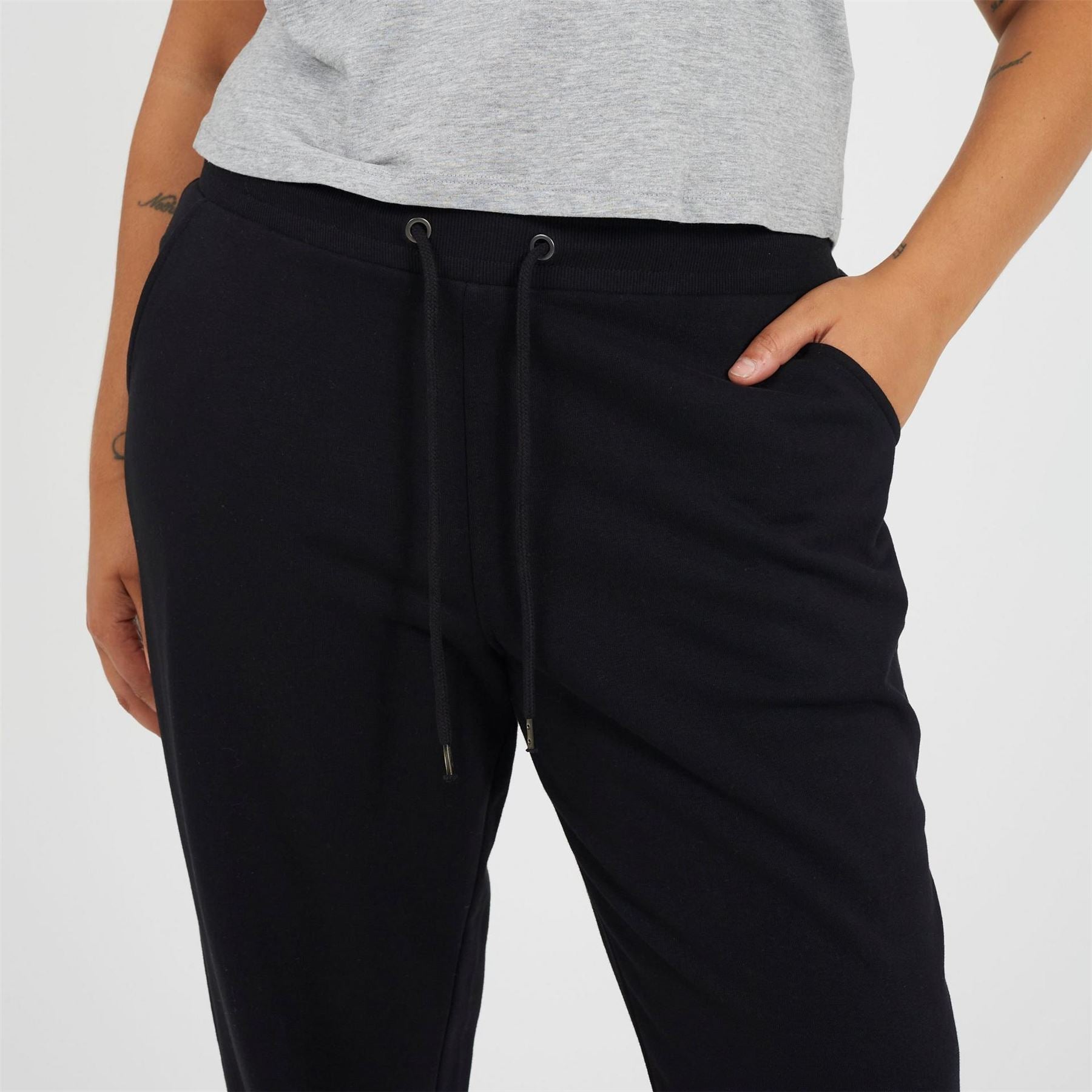 Brave Soul Womens Plus Size Solid Colour Jogging Bottoms