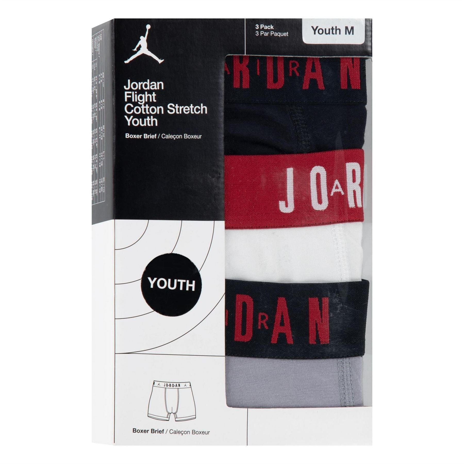 Air Jordan Junior Plain Design 3 Pack Boxer Brief