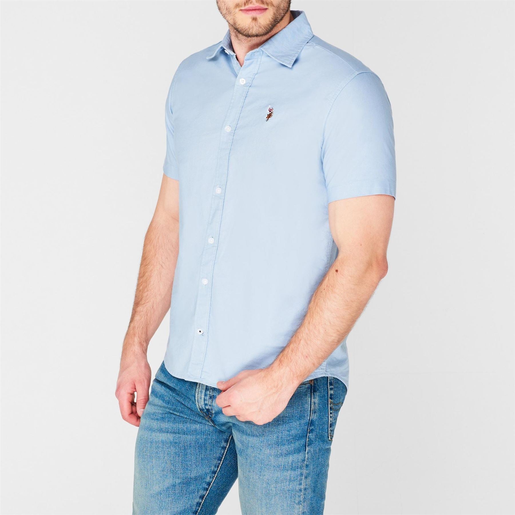 US Polo Assn Mens Polo Oxford Short Sleeve Shirt