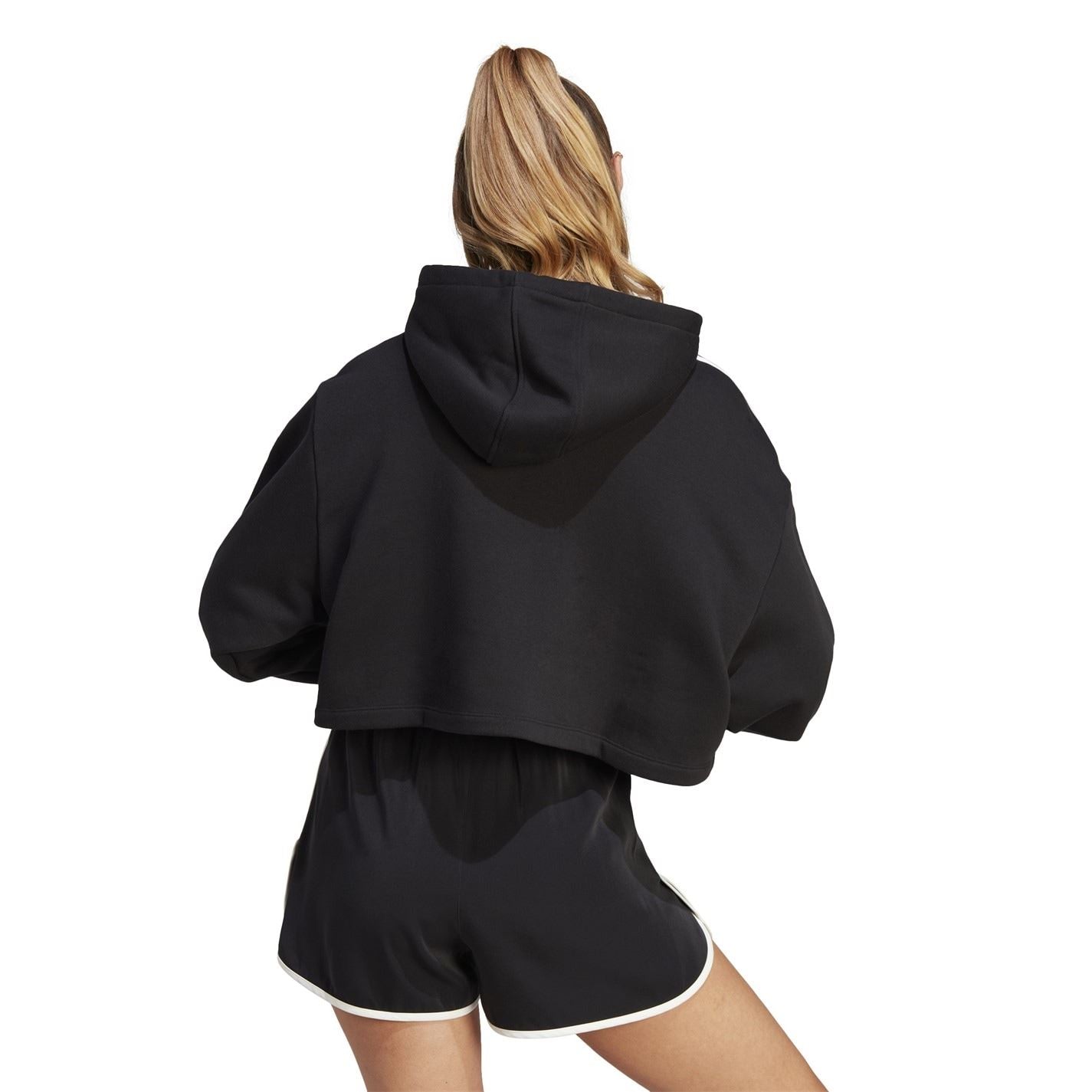 adidas Originals Cropped Hooded Relaxed Fit Sweatshirt