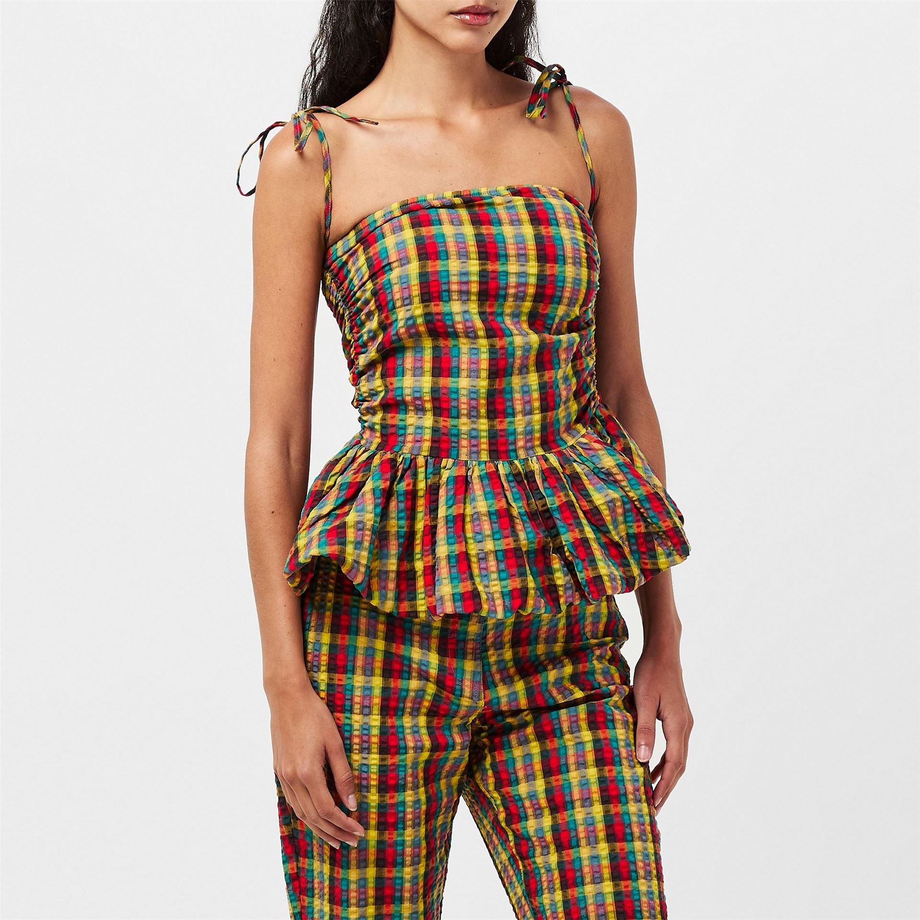 AmyLynn Peplum Square Neck Tank