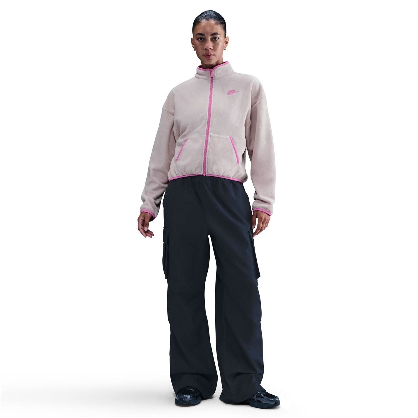 Nike Club Fleece Full Zipper Solid Patterned Jacket
