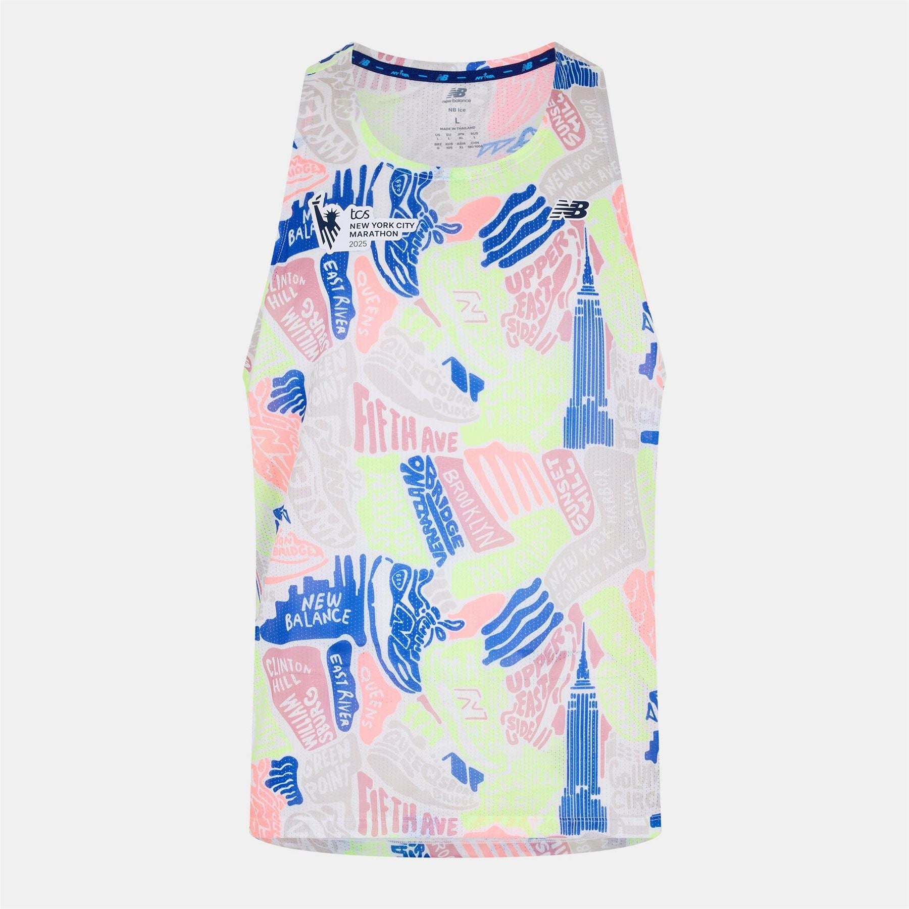 New Balance NYC Text Graphic Crew Neck Jersey Singlet