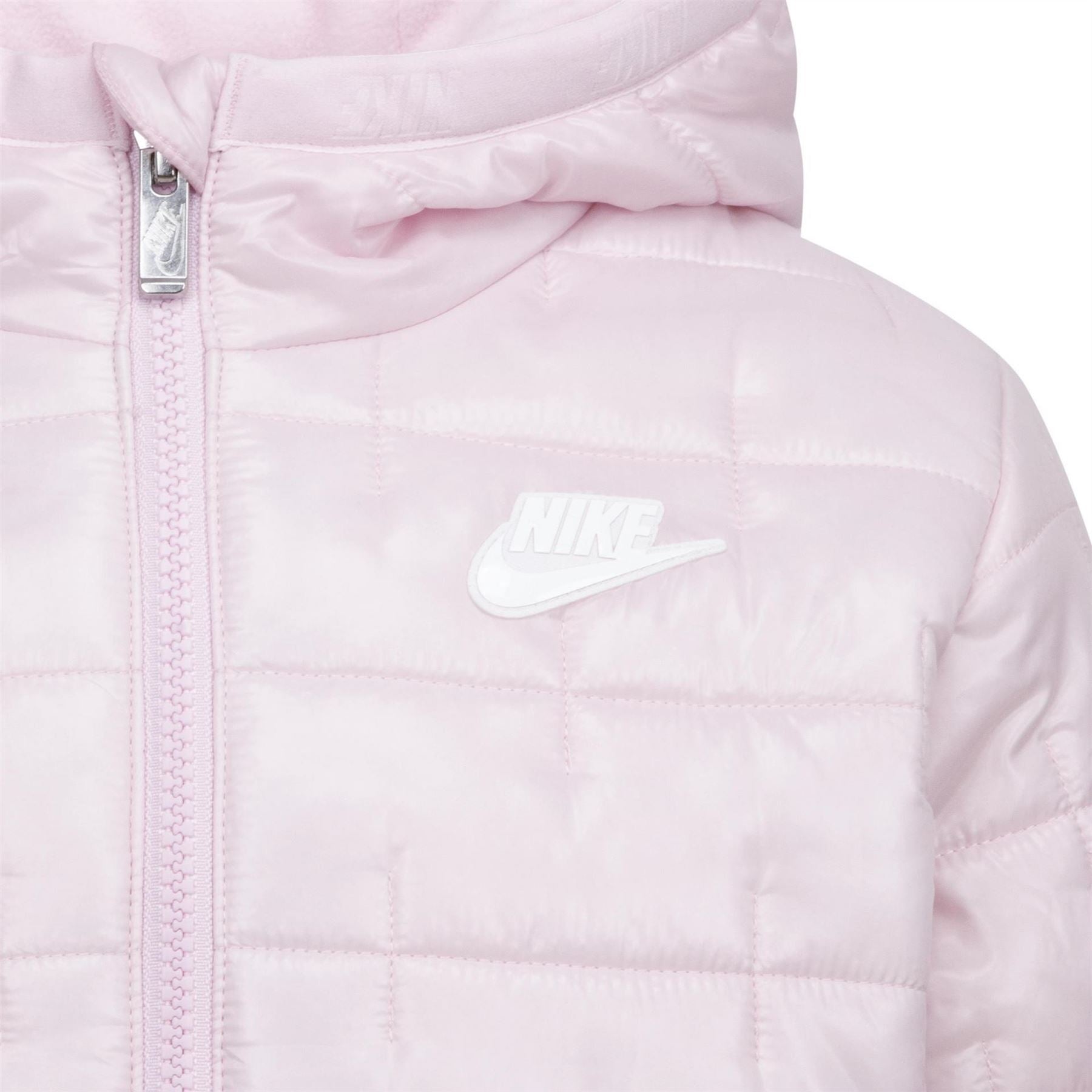 Nike Positive Q Hooded Solid Patterned Puffer Jacket