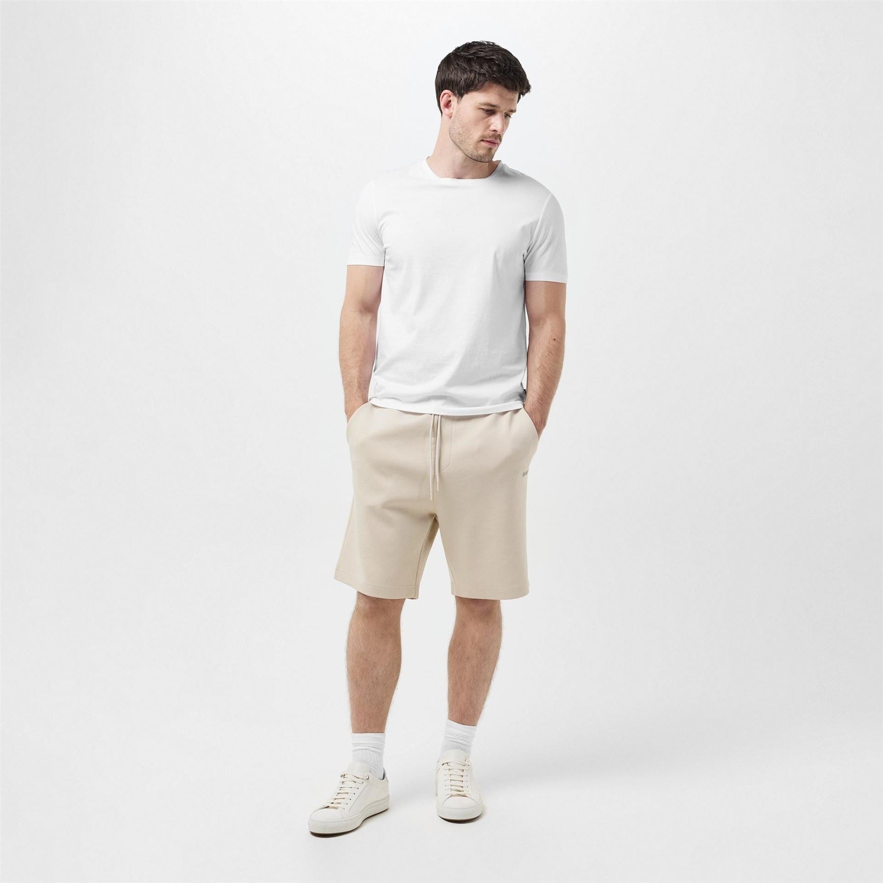 Boss Solid Patterned Sweat Shorts
